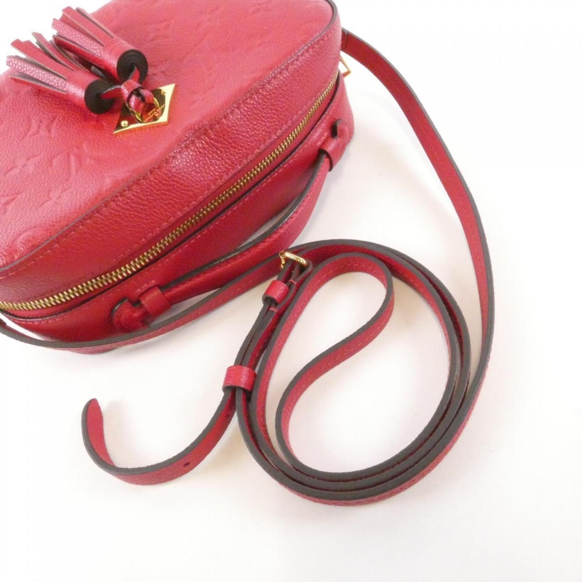 Louis Vuitton Red Color Leather Shoulder Bag (Pre-Owned)