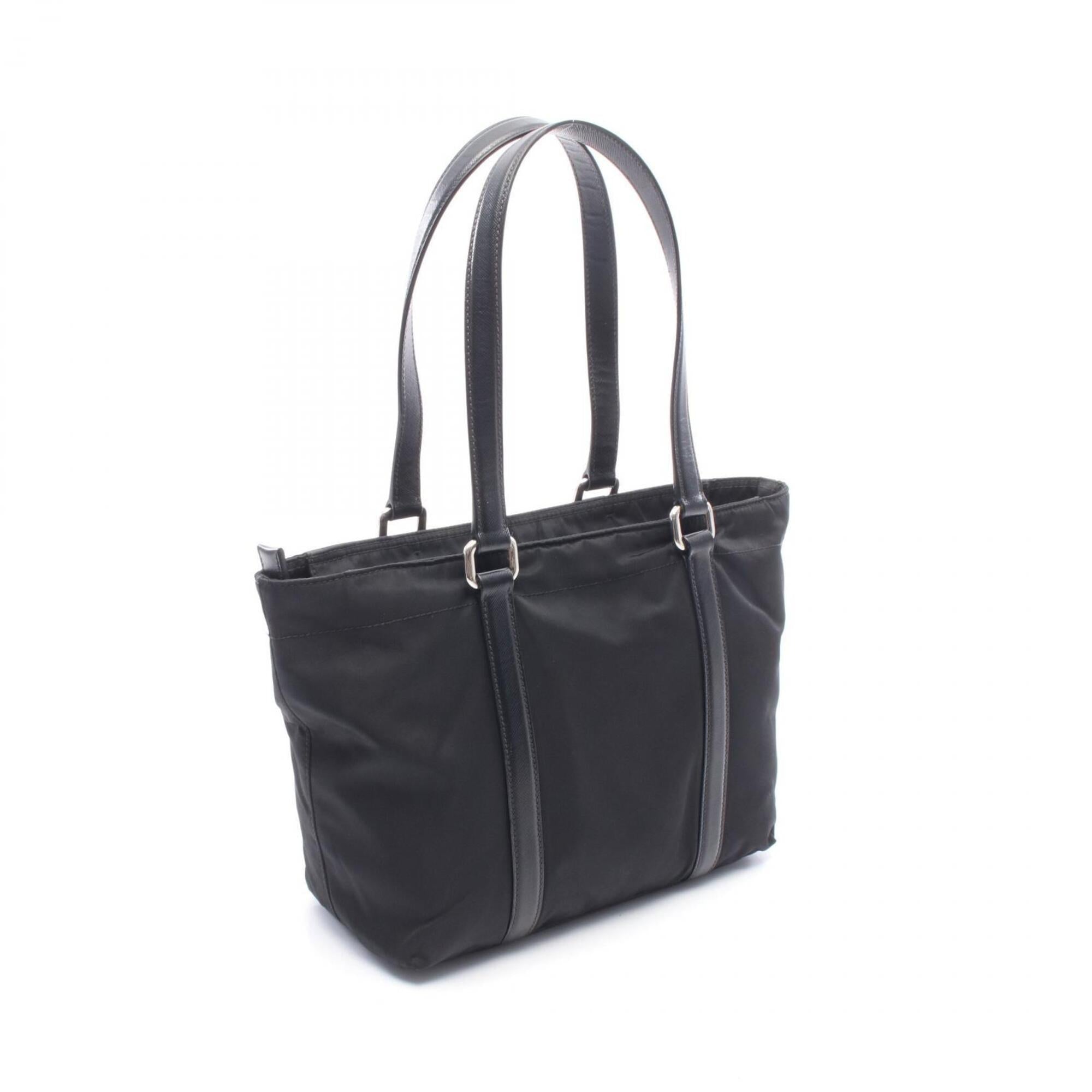 Prada Black Nylon Saffiano Handbag Tote Bag (Pre-Owned)