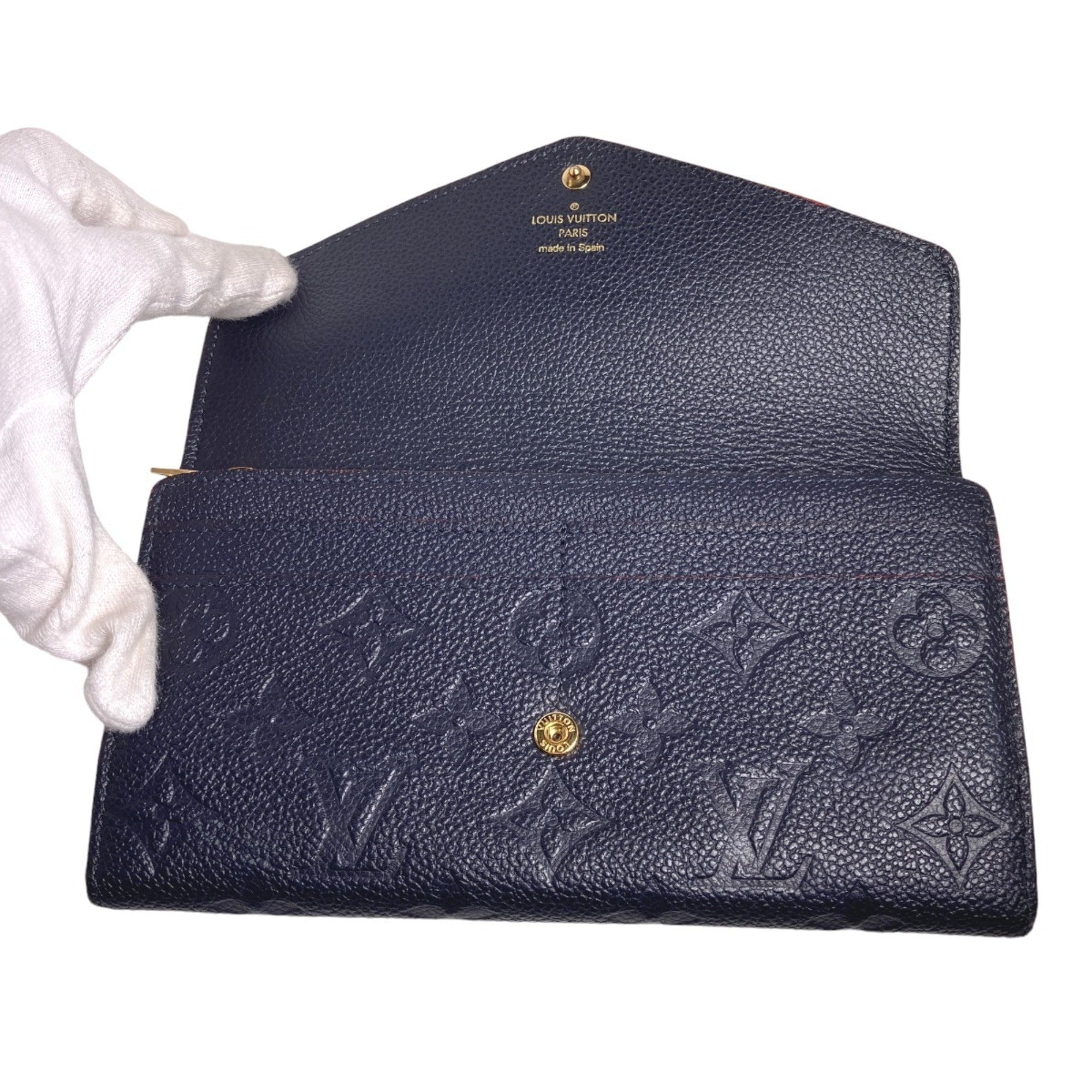 Louis Vuitton Marine Rouge Monogram Empreinte Long Wallet (Bi-Fold) (Pre-Owned)