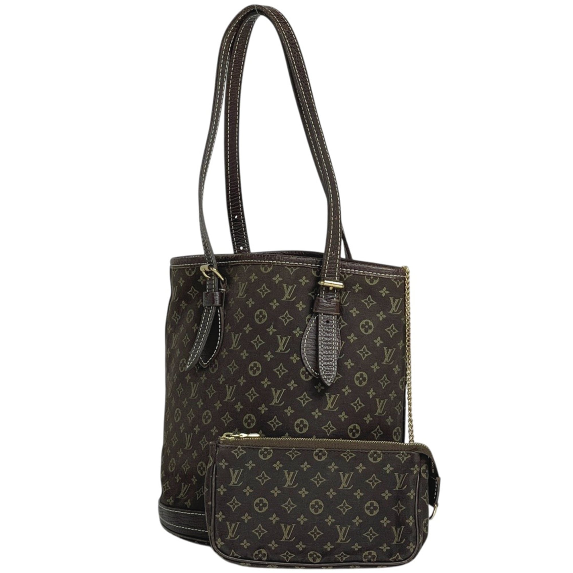 Louis Vuitton Monogram Mini Lin Brown Ebene Monogram Mini Lin Shoulder Bag Tote Bag (Pre-Owned)