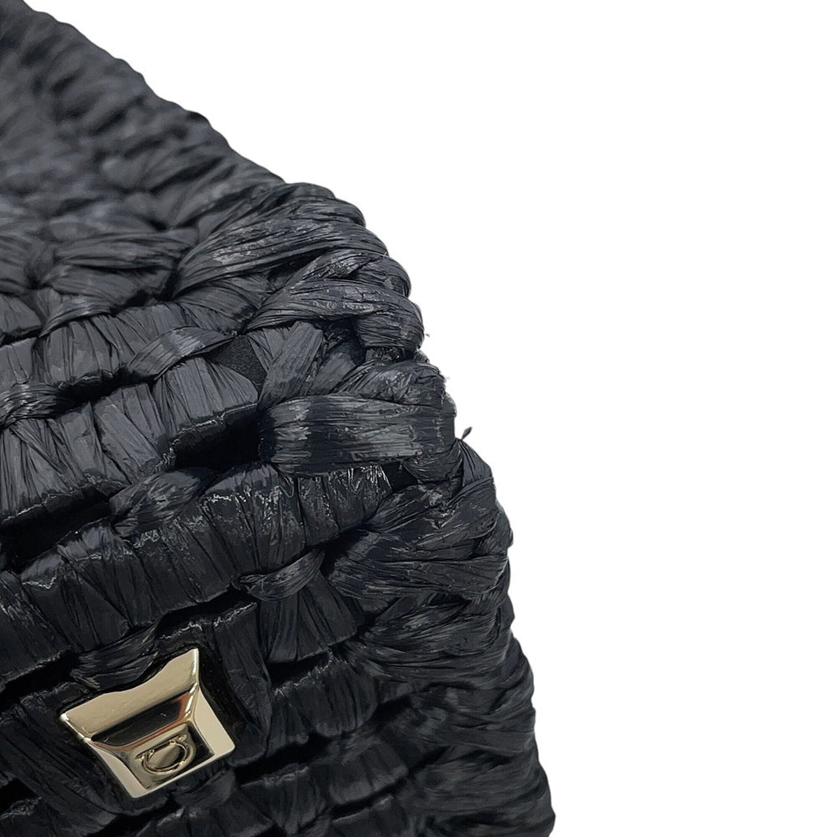 Salvatore Ferragamo Black Raffia Handbag (Pre-Owned)