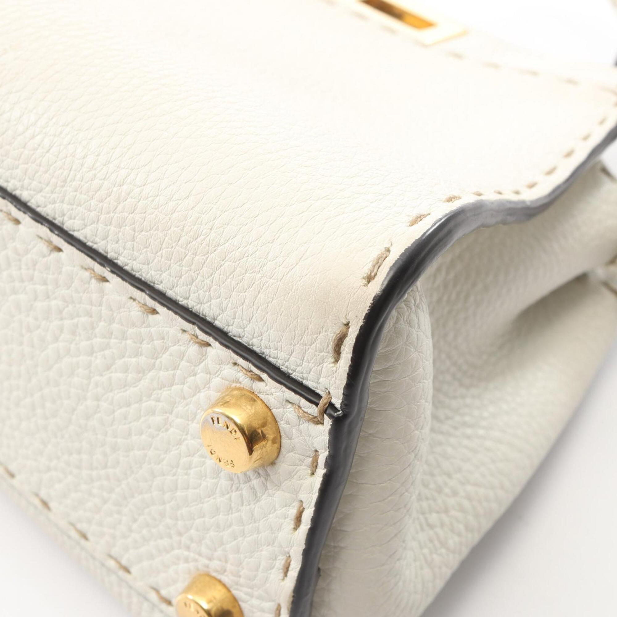 Fendi White Leather Handbag (Pre-Owned)