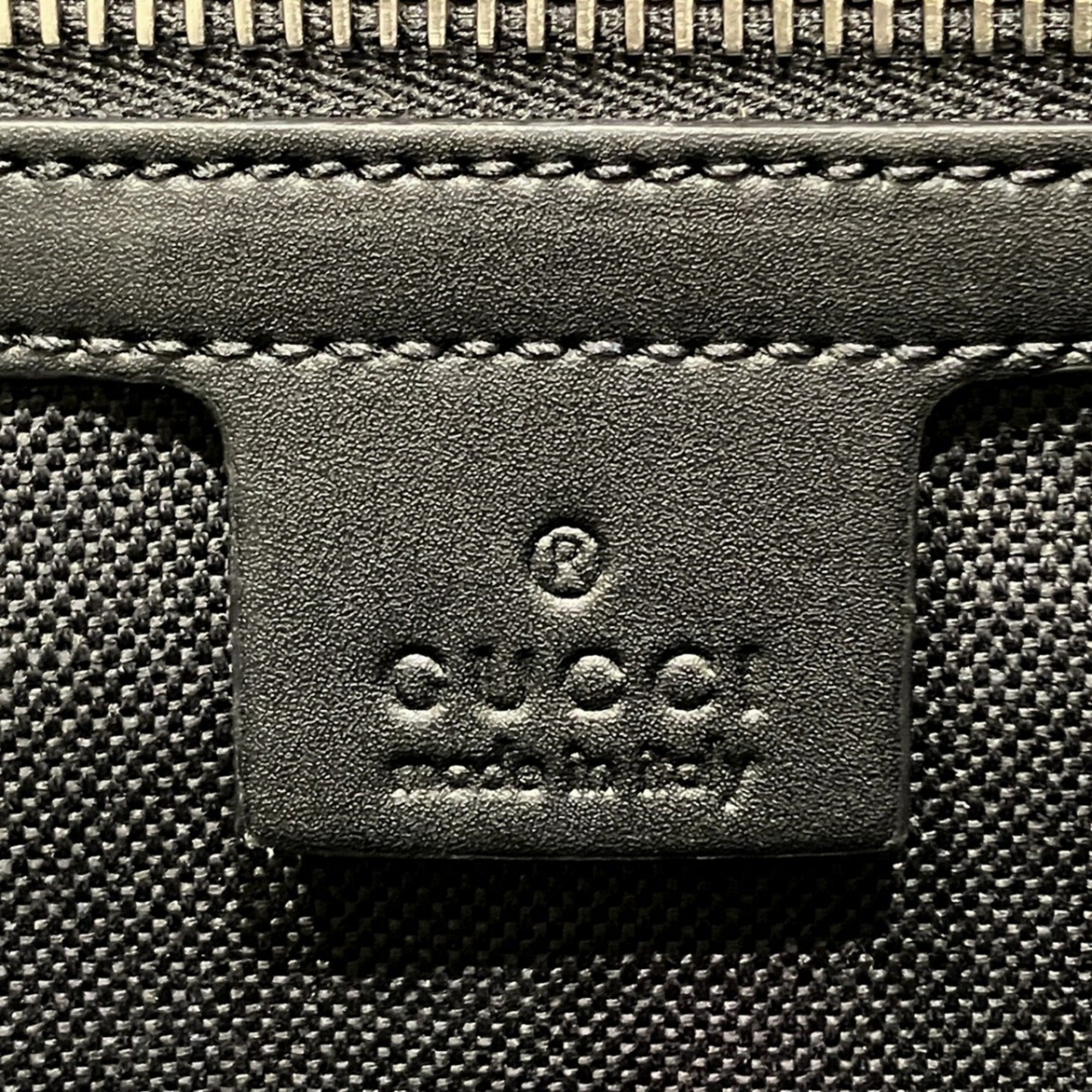 Gucci Black Gg Supreme Canvas Leather Shoulder Bag (Pre-Owned)