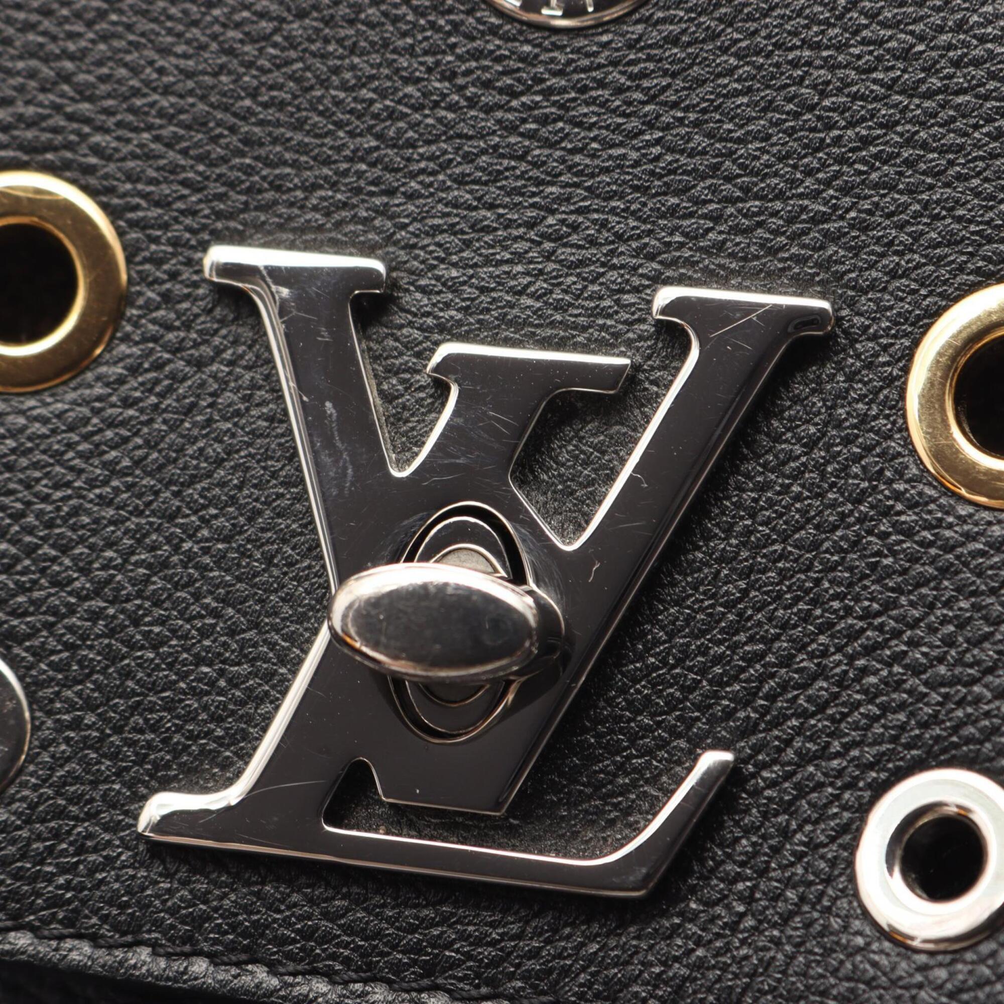 Louis Vuitton Gray Leather Backpack Handbag (Pre-Owned)