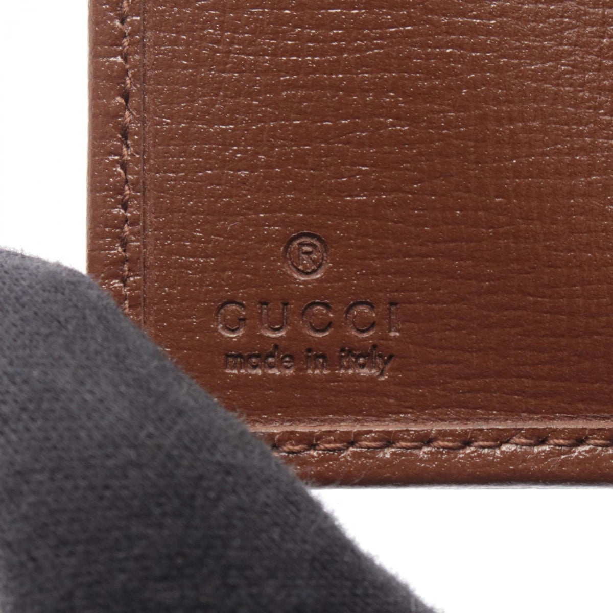 Gucci Beige Brown Canvas Leather Wallet (Tri-Fold) (Pre-Owned)