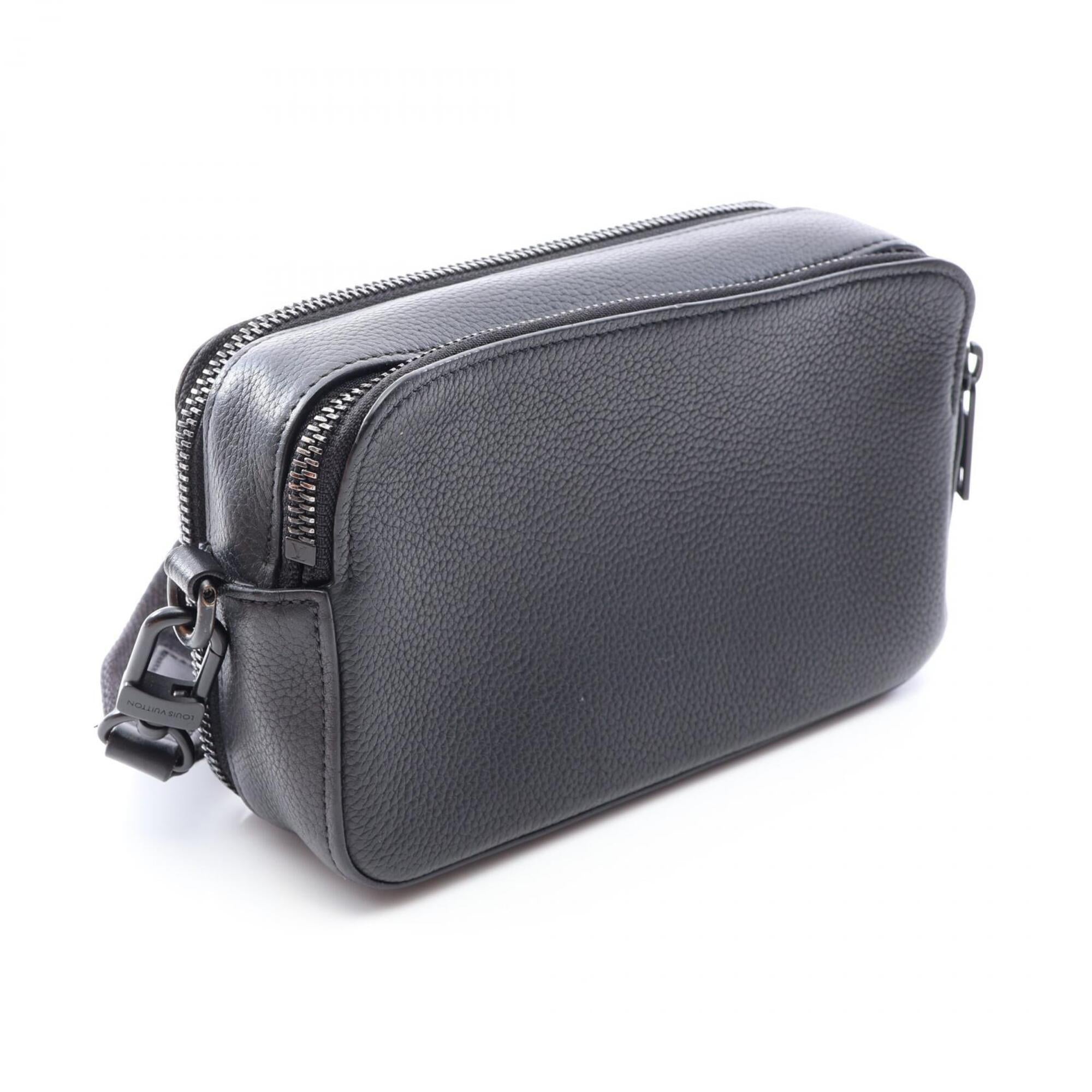 Louis Vuitton Black Noir Leather Handbag Shoulder Bag (Pre-Owned)