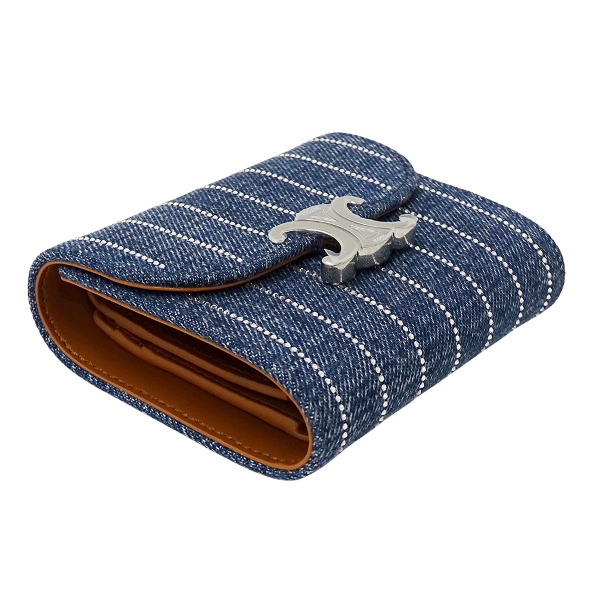 Celine Blue Denim Wallet (Tri-Fold) (Pre-Owned)