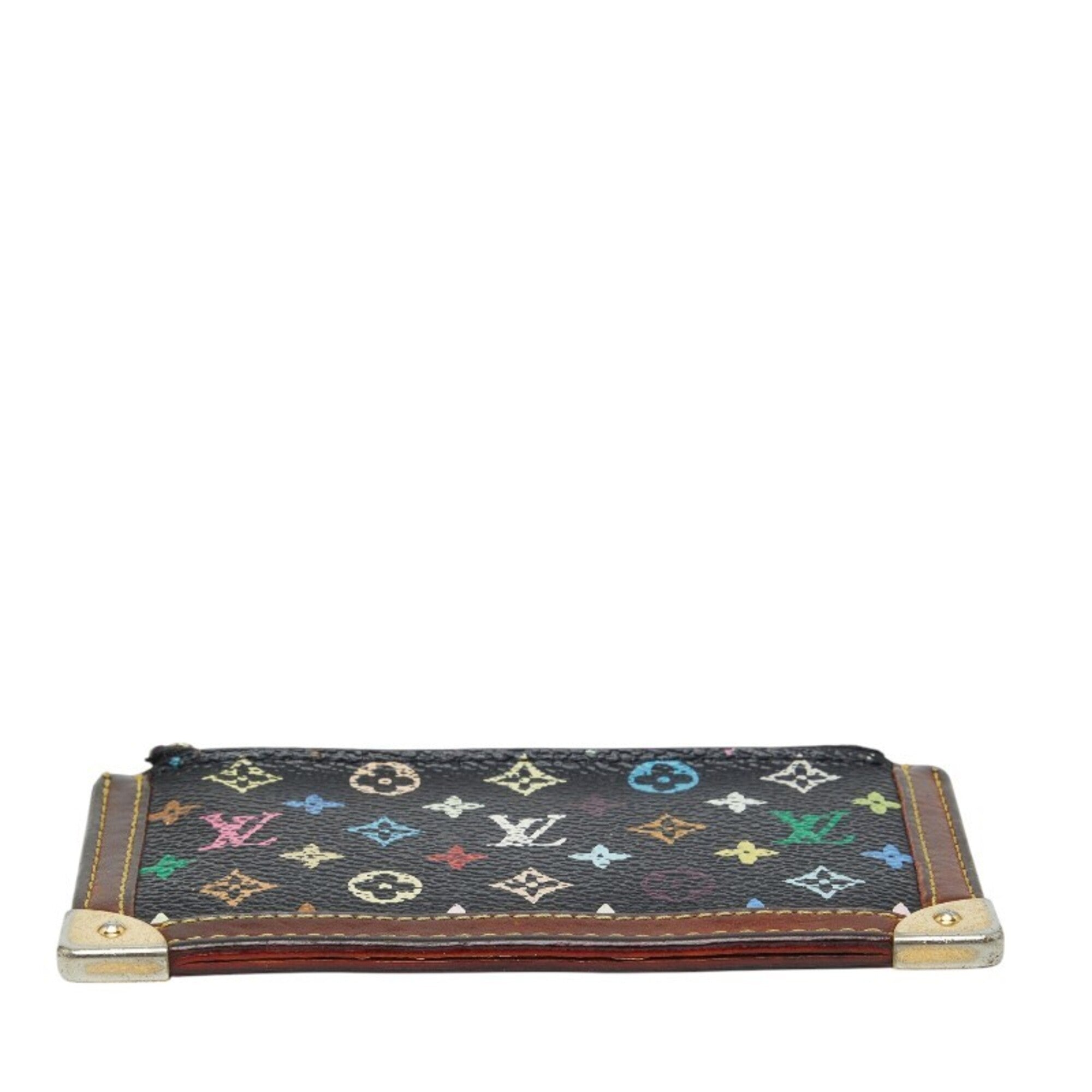 Louis Vuitton Black Multi-Color Pvc Leather Coin Purse/Coin Case (Pre-Owned)