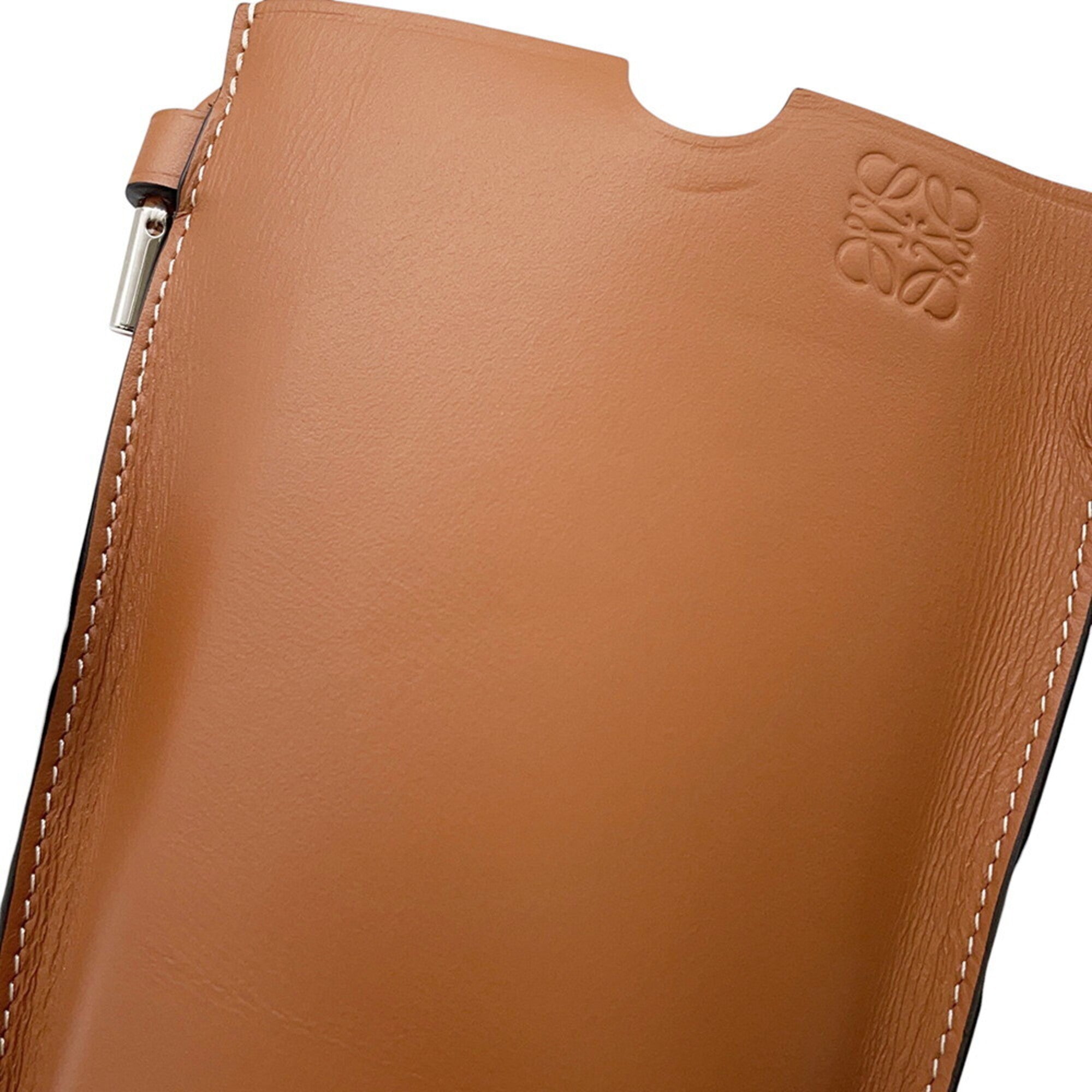 Loewe Brown Leather Handbag Shoulder Bag (Pre-Owned)