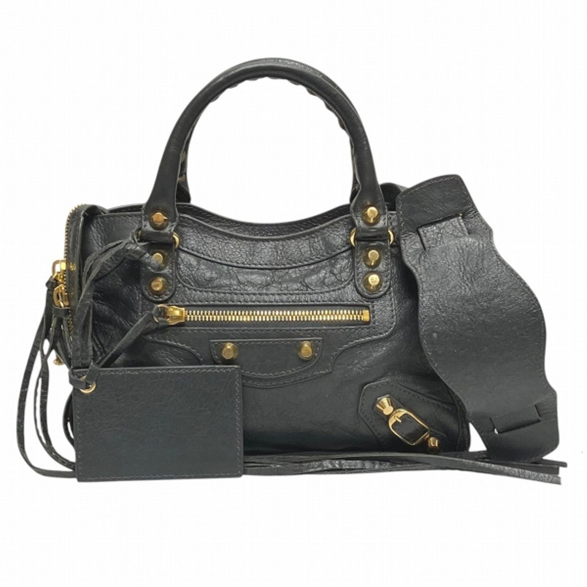 Balenciaga Gray Leather Handbag (Pre-Owned)