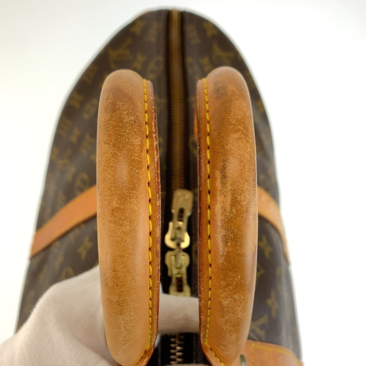 Louis Vuitton Brown Pvc Leather Boston Bag (Pre-Owned)