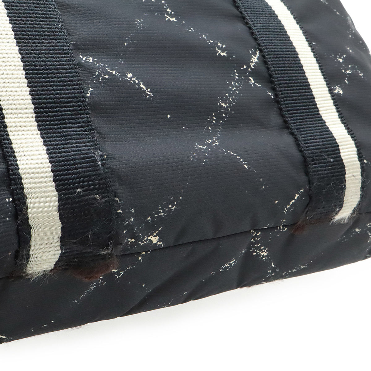 Chanel Travel Line Black Red Color Travel Line Handbag Tote Bag (Pre-Owned)