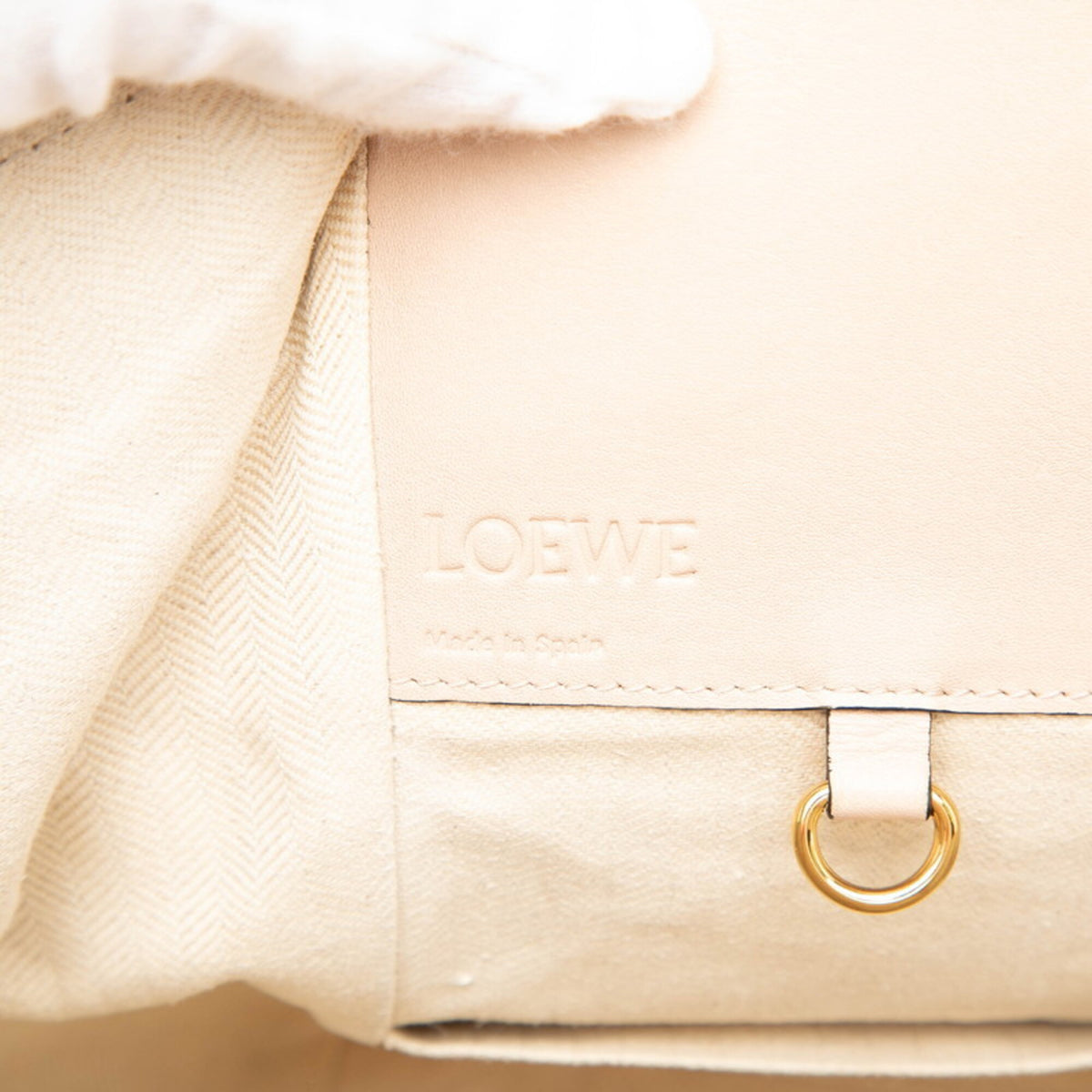 Loewe Hammock Pink Beige Leather Handbag Shoulder Bag (Pre-Owned)