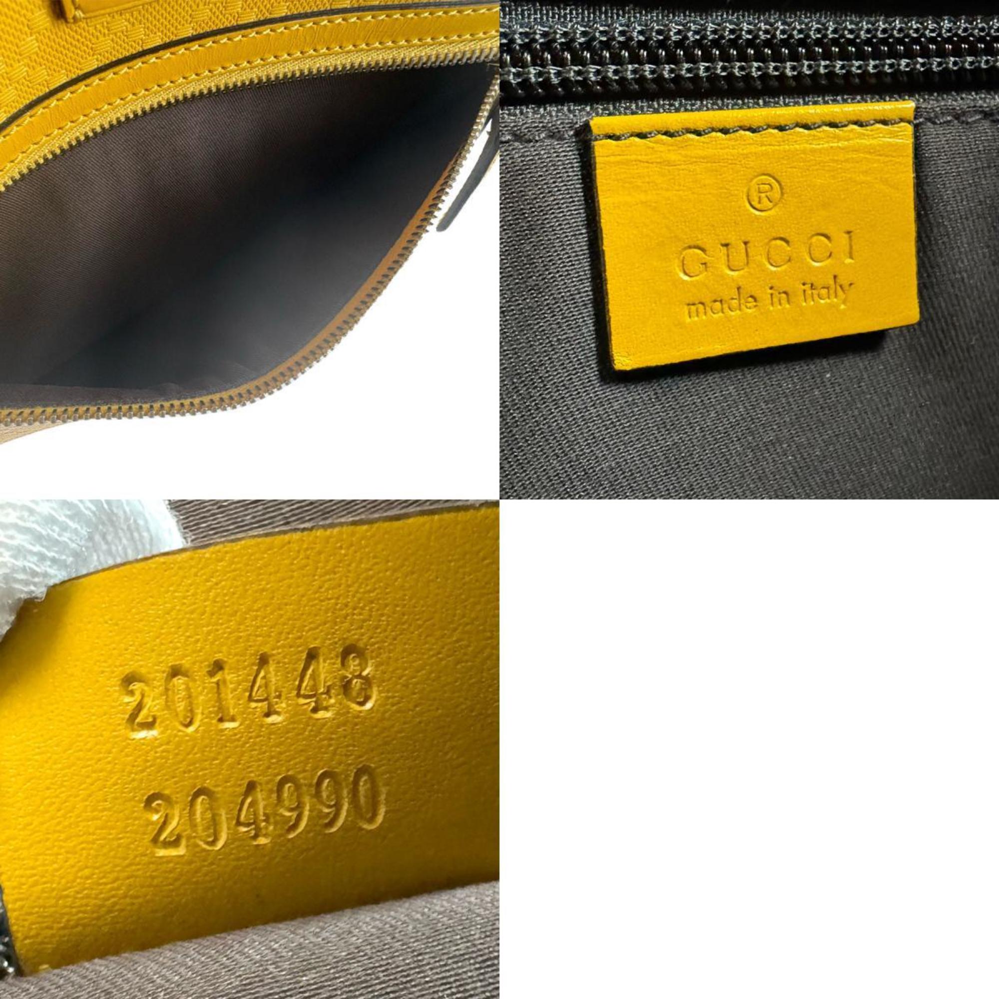 Gucci Yellow Leather Shoulder Bag (Pre-Owned)