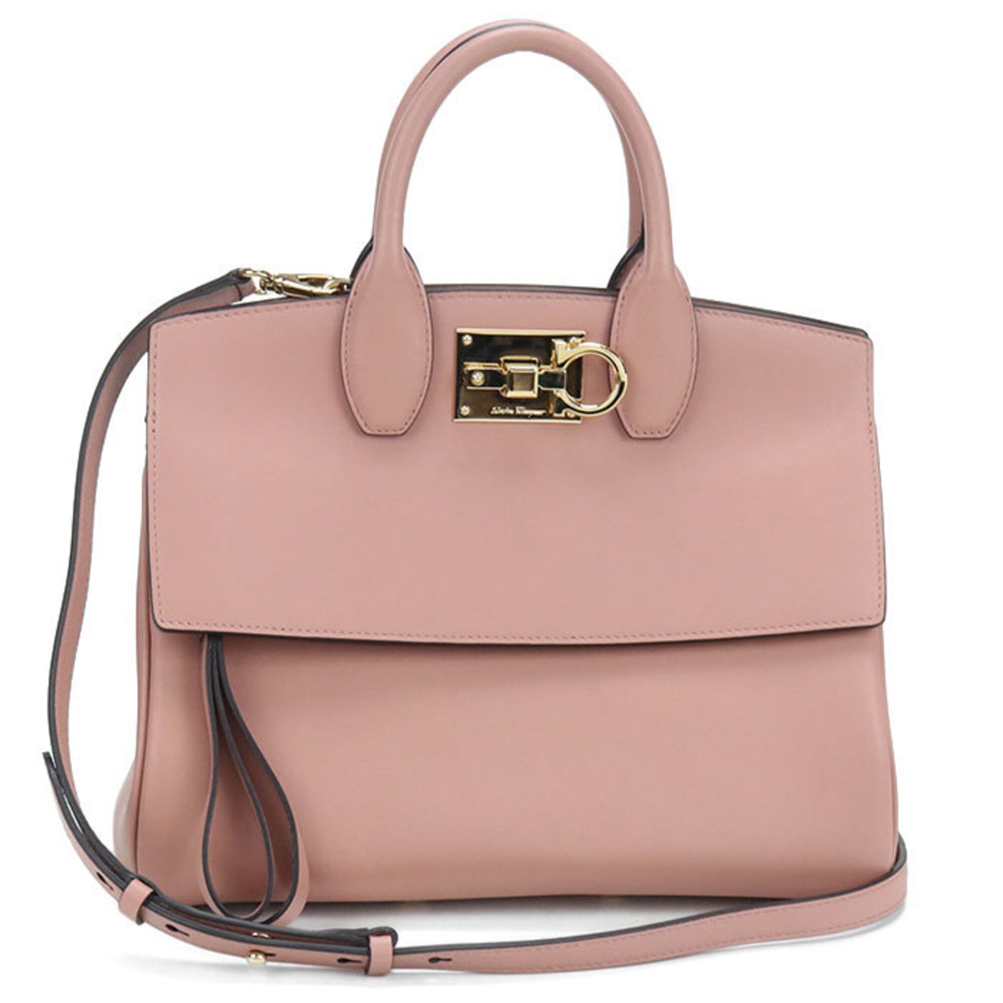 Salvatore Ferragamo Pink Leather Tote Bag (Pre-Owned)