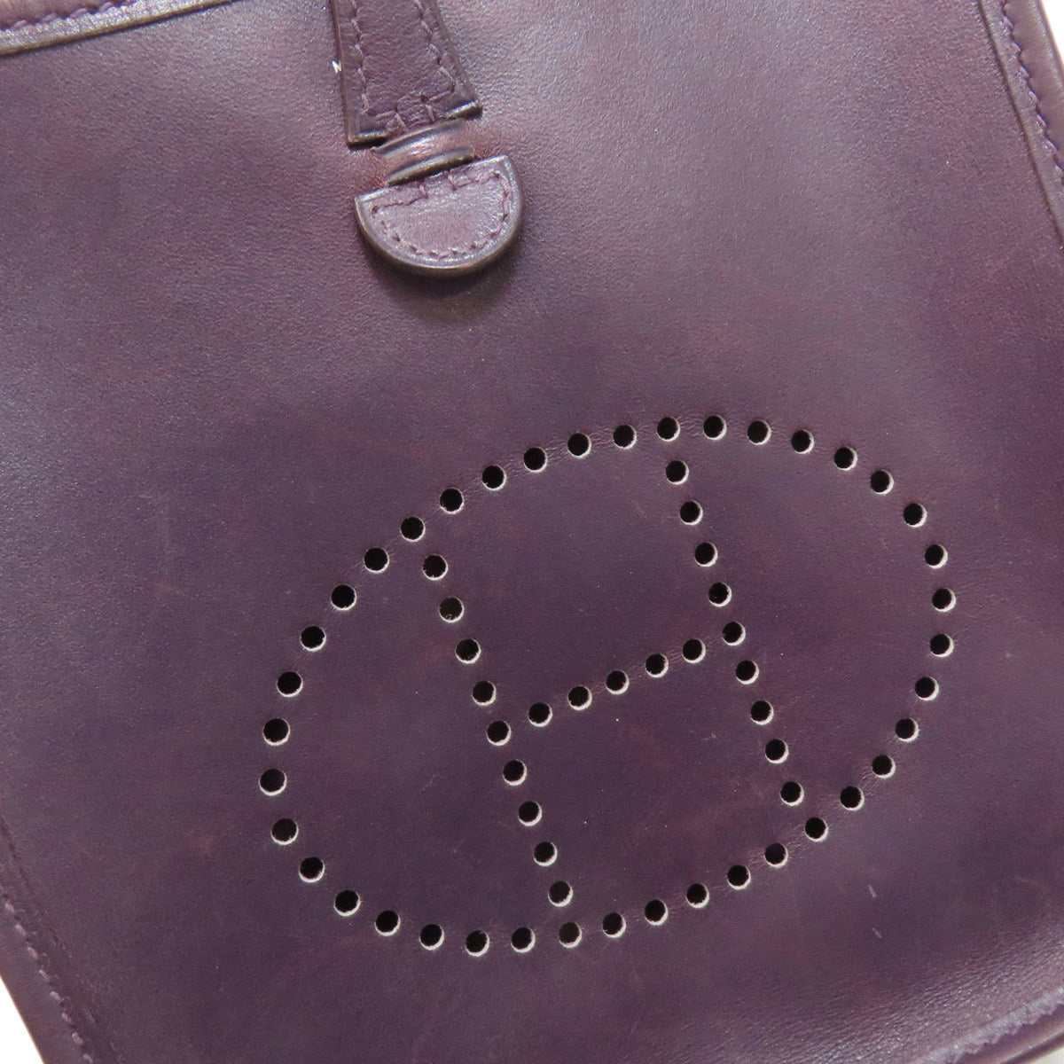 Hermes Evelyne Purple Leather Shoulder Bag (Pre-Owned)