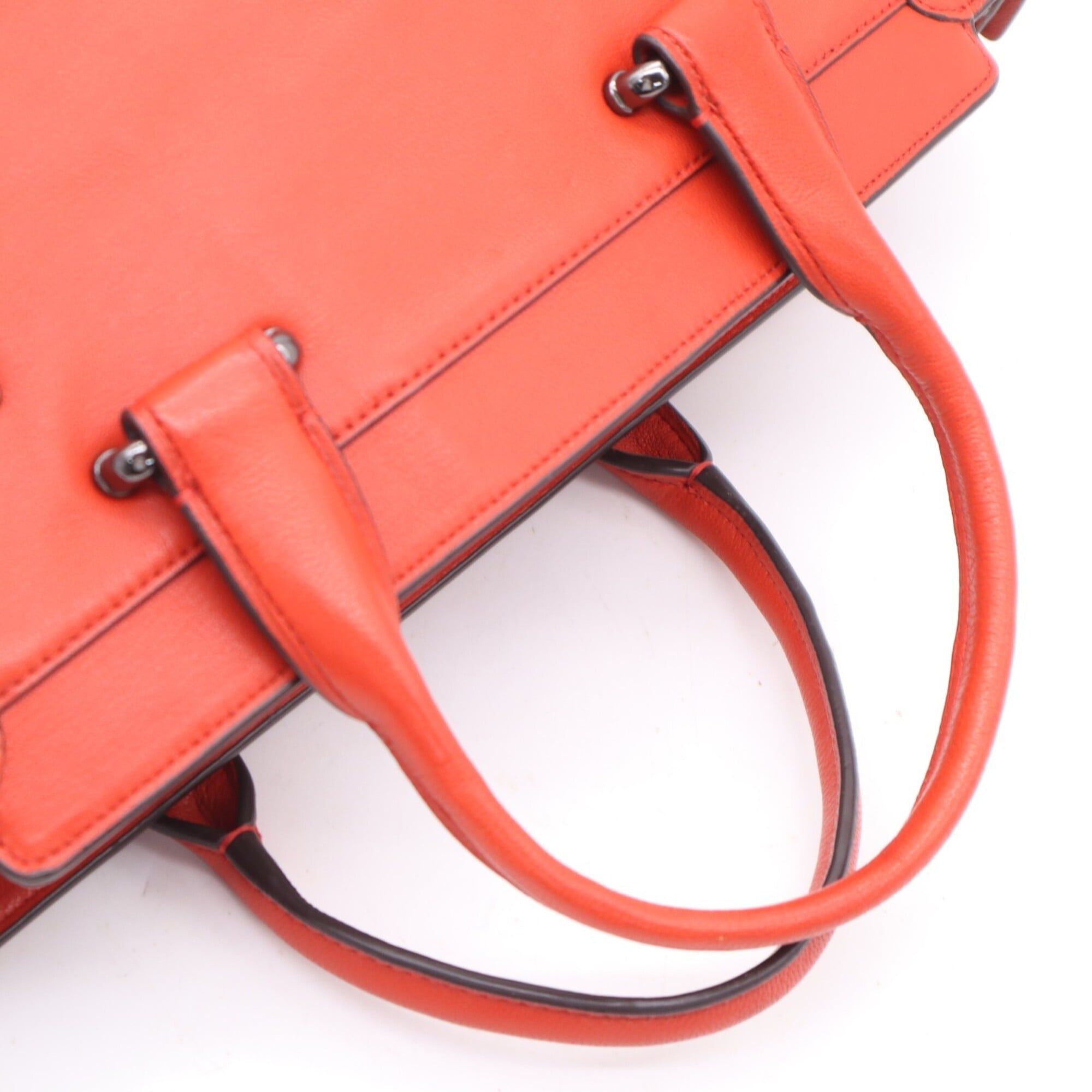 Coach Orange Leather Handbag (Pre-Owned)