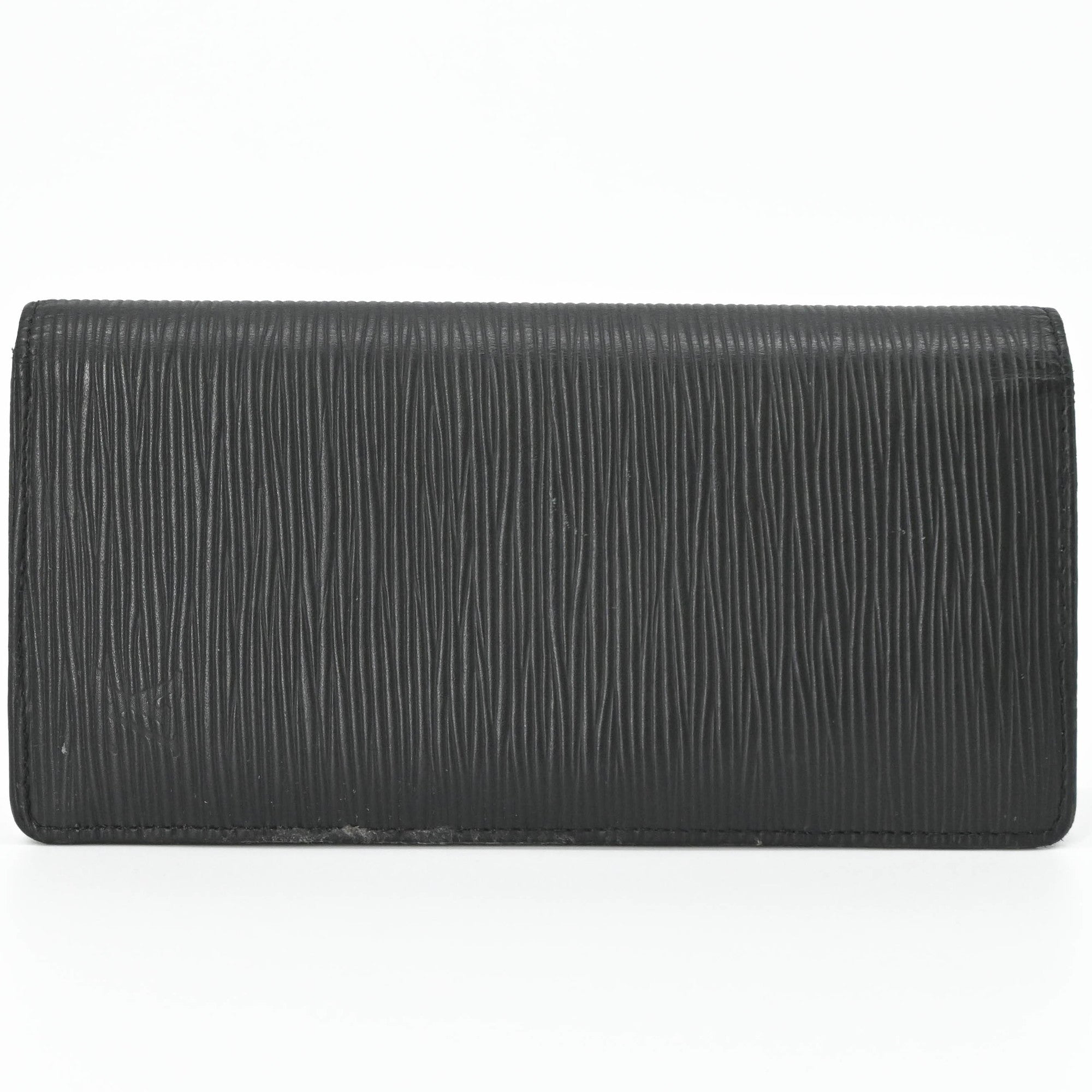 Louis Vuitton Epi Black Noir Epi Leather Long Wallet (Bi-Fold) (Pre-Owned)