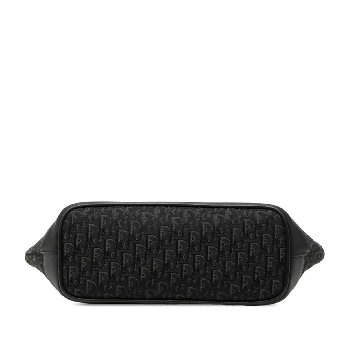 Christian Dior Black Leather Canvas Handbag (Pre-Owned)