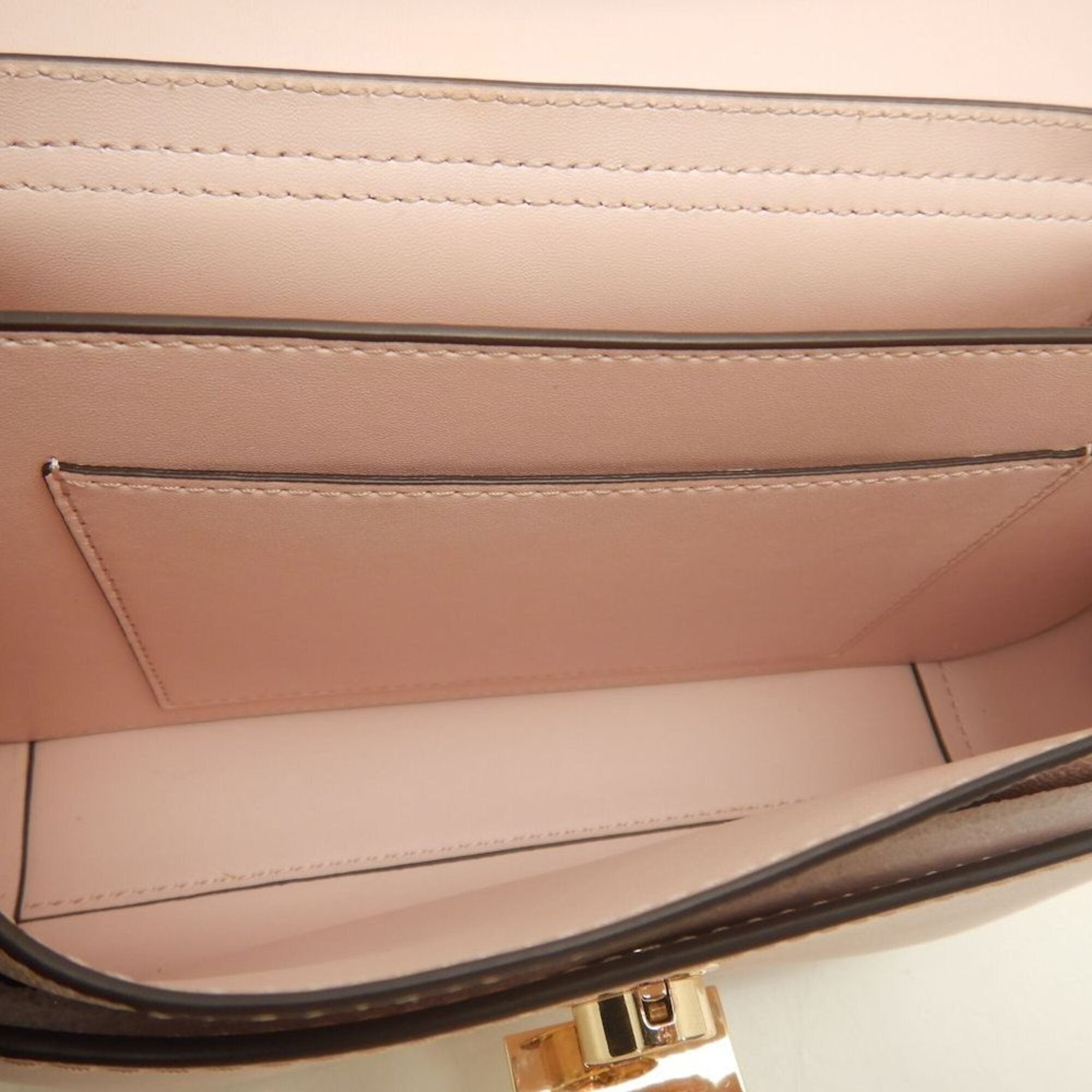 Michael Kors Pink Coated Canvas Shoulder Bag (Pre-Owned)