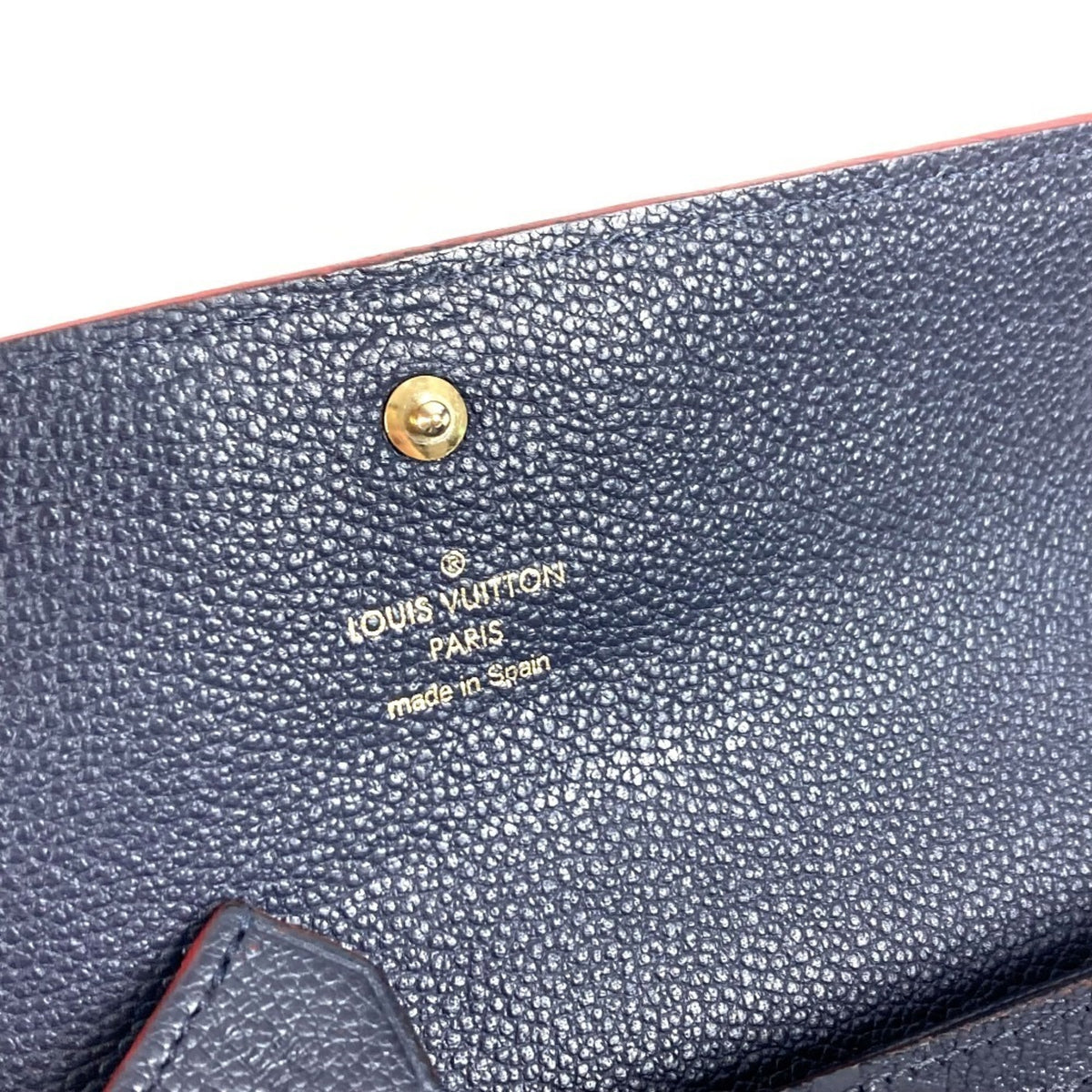 Louis Vuitton Galle Marine Rouge Navy Red Color Monogram Empreinte Long Bill Wallet (Bi-Fold) (Pre-Owned)