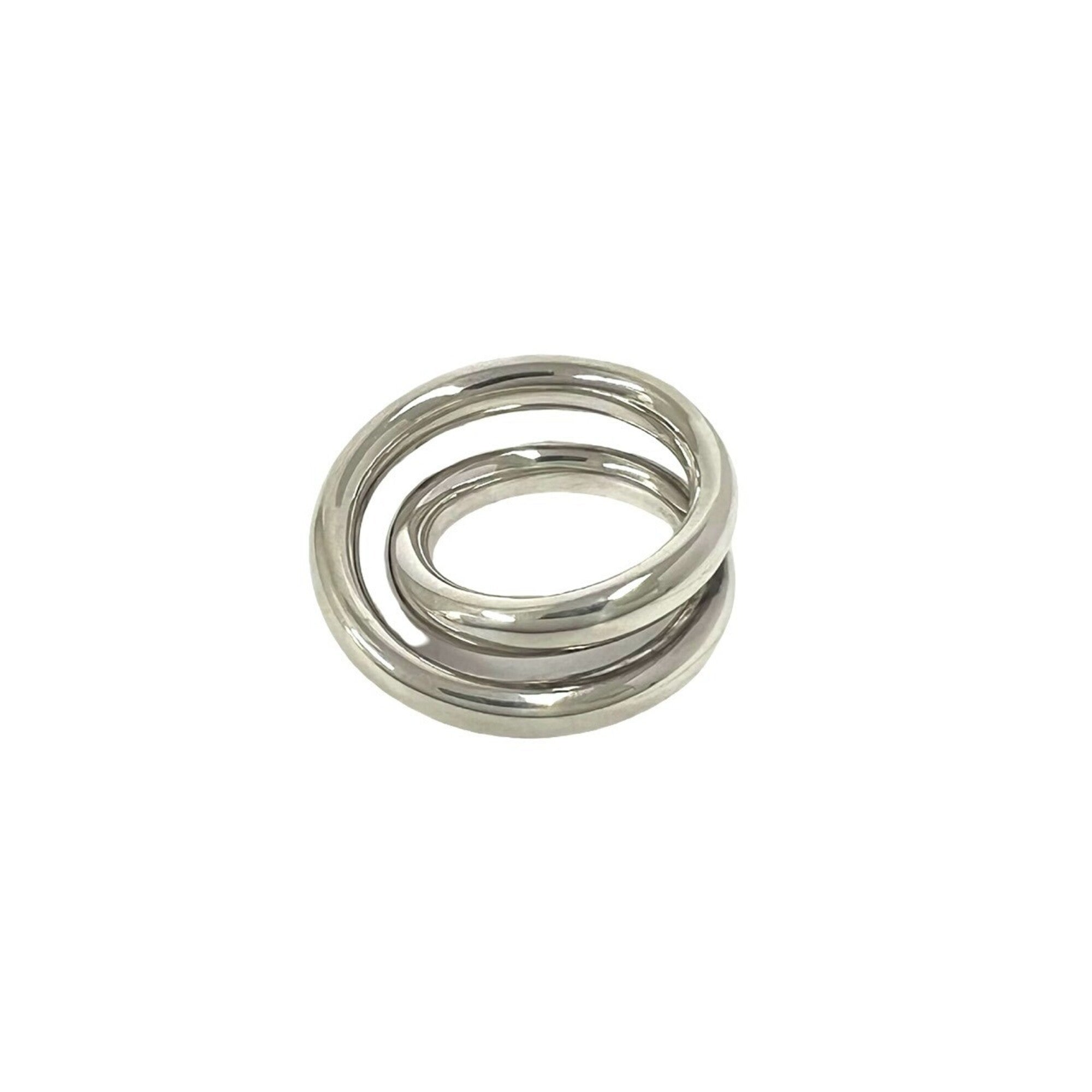 Hermes Silver Silver 925 Band Ring (Pre-Owned)