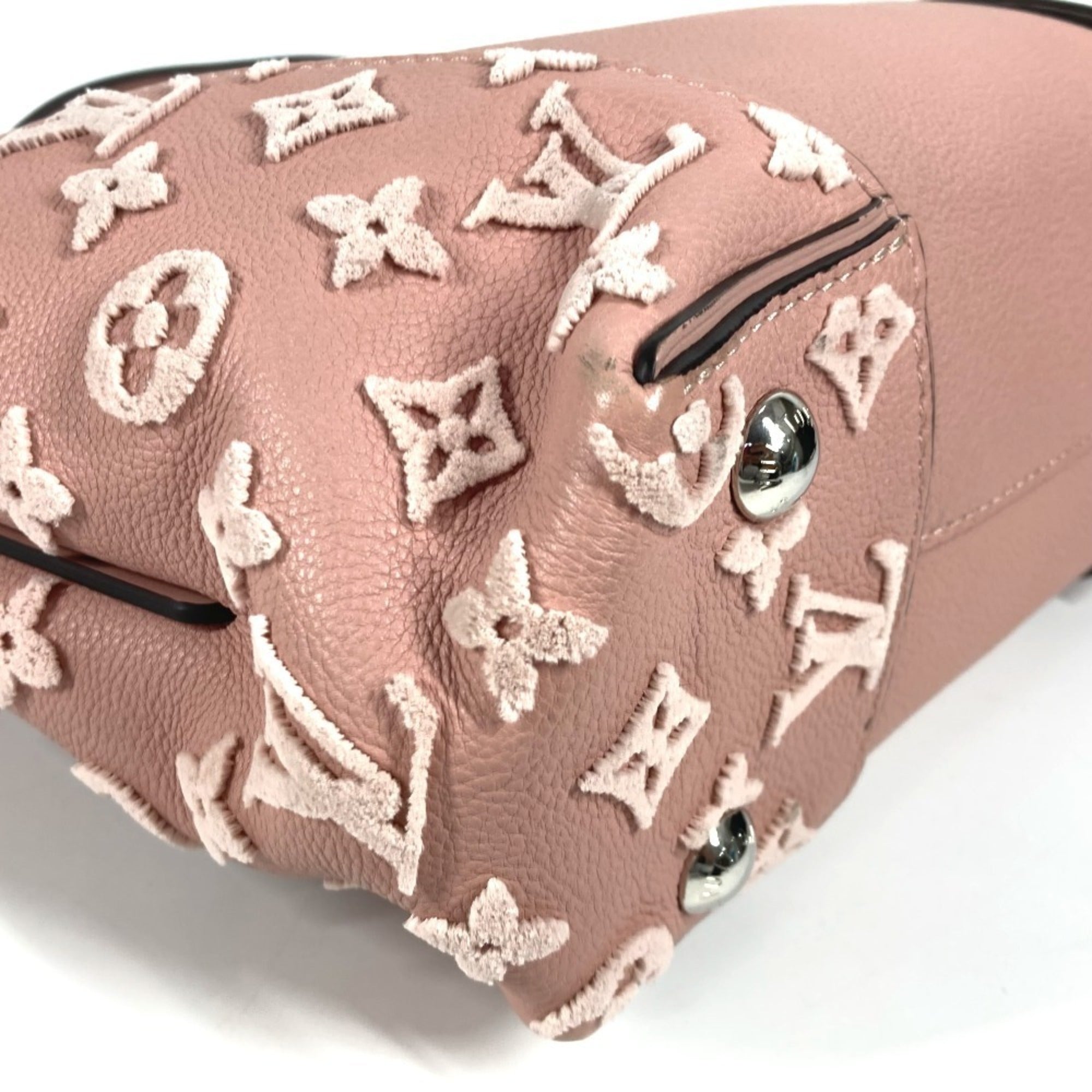 Louis Vuitton Magnolia Pink Leather Handbag Shoulder Bag Tote Bag (Pre-Owned)
