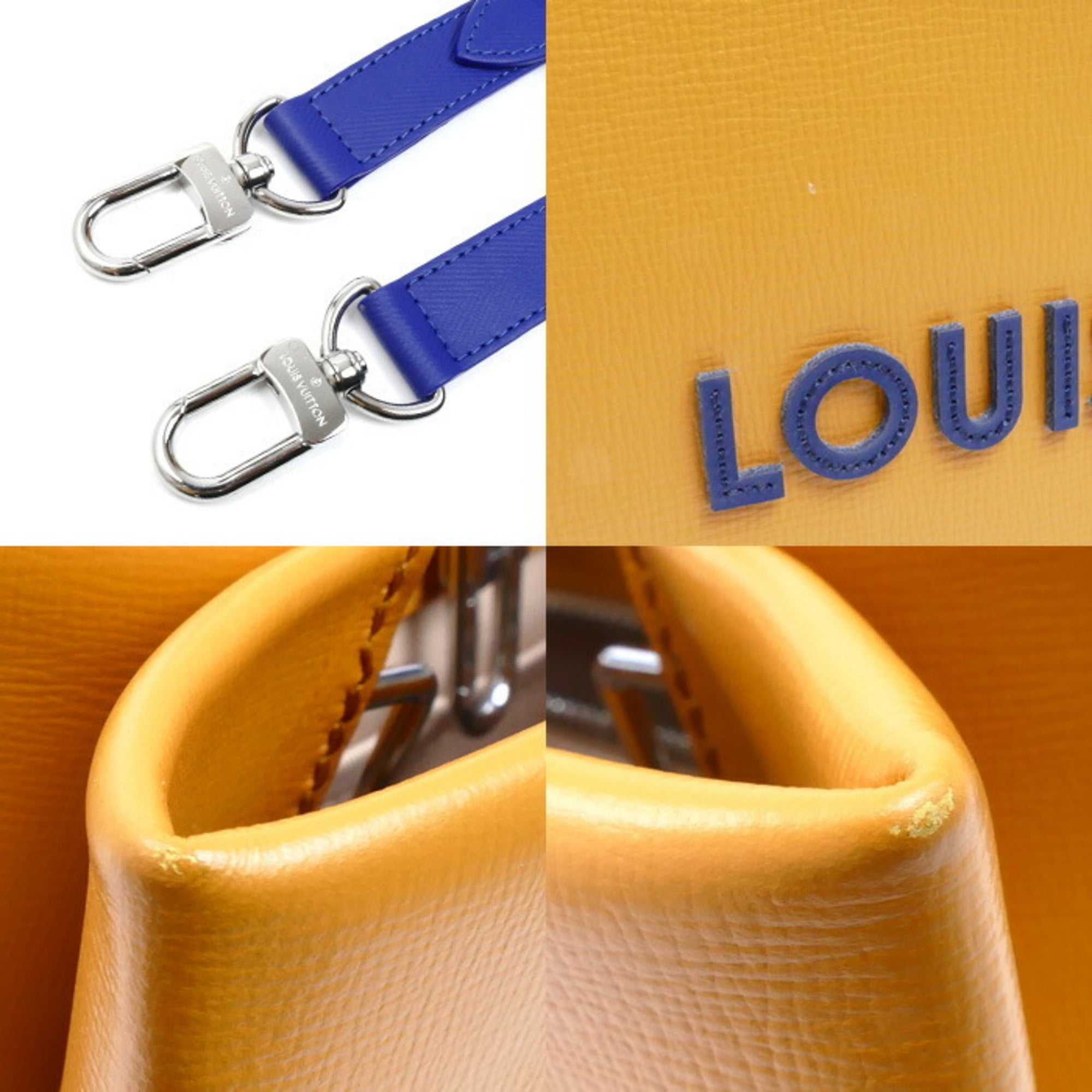 Louis Vuitton Blue Orange Leather Shoulder Bag (Pre-Owned)