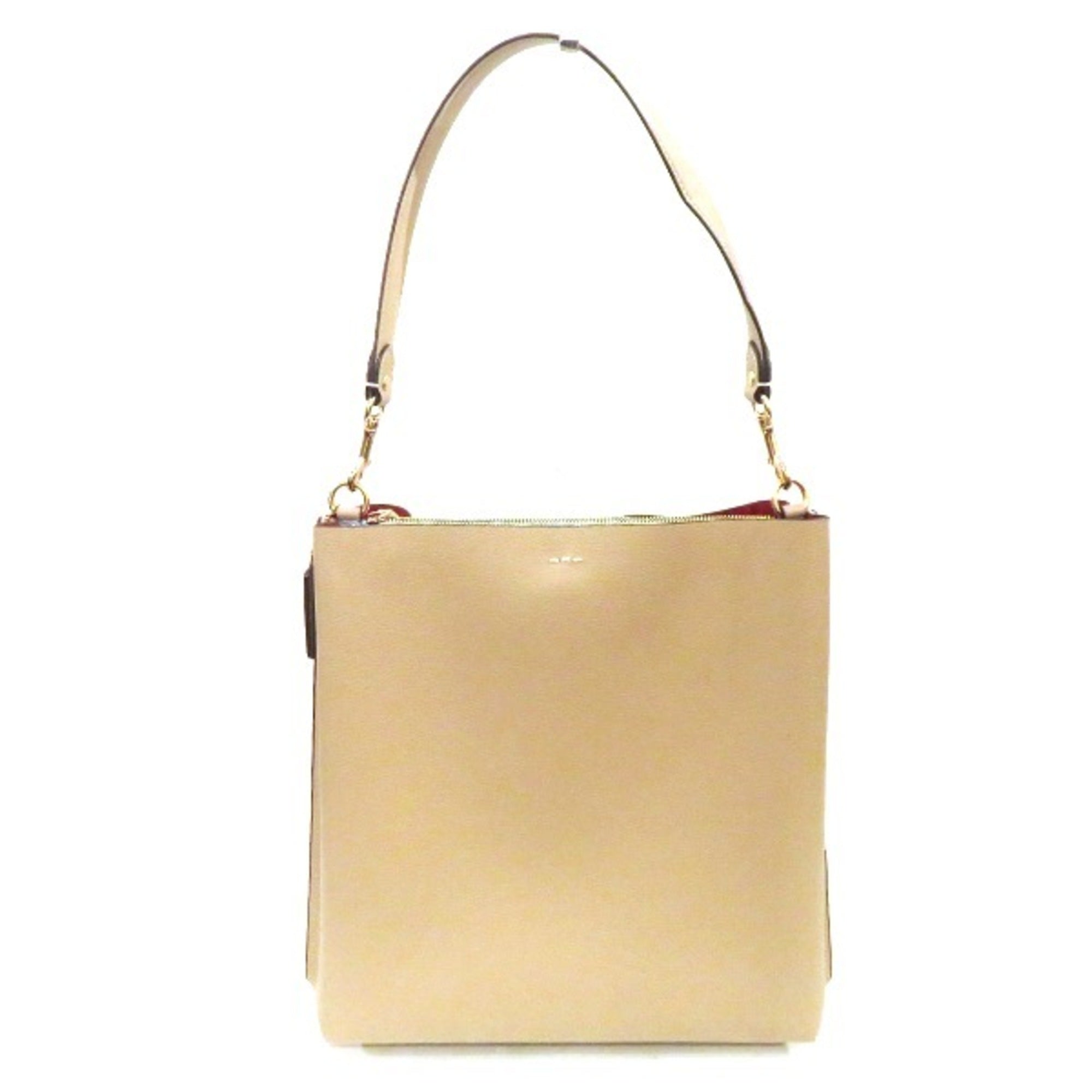 Coach Beige Leather Shoulder Bag (Pre-Owned)