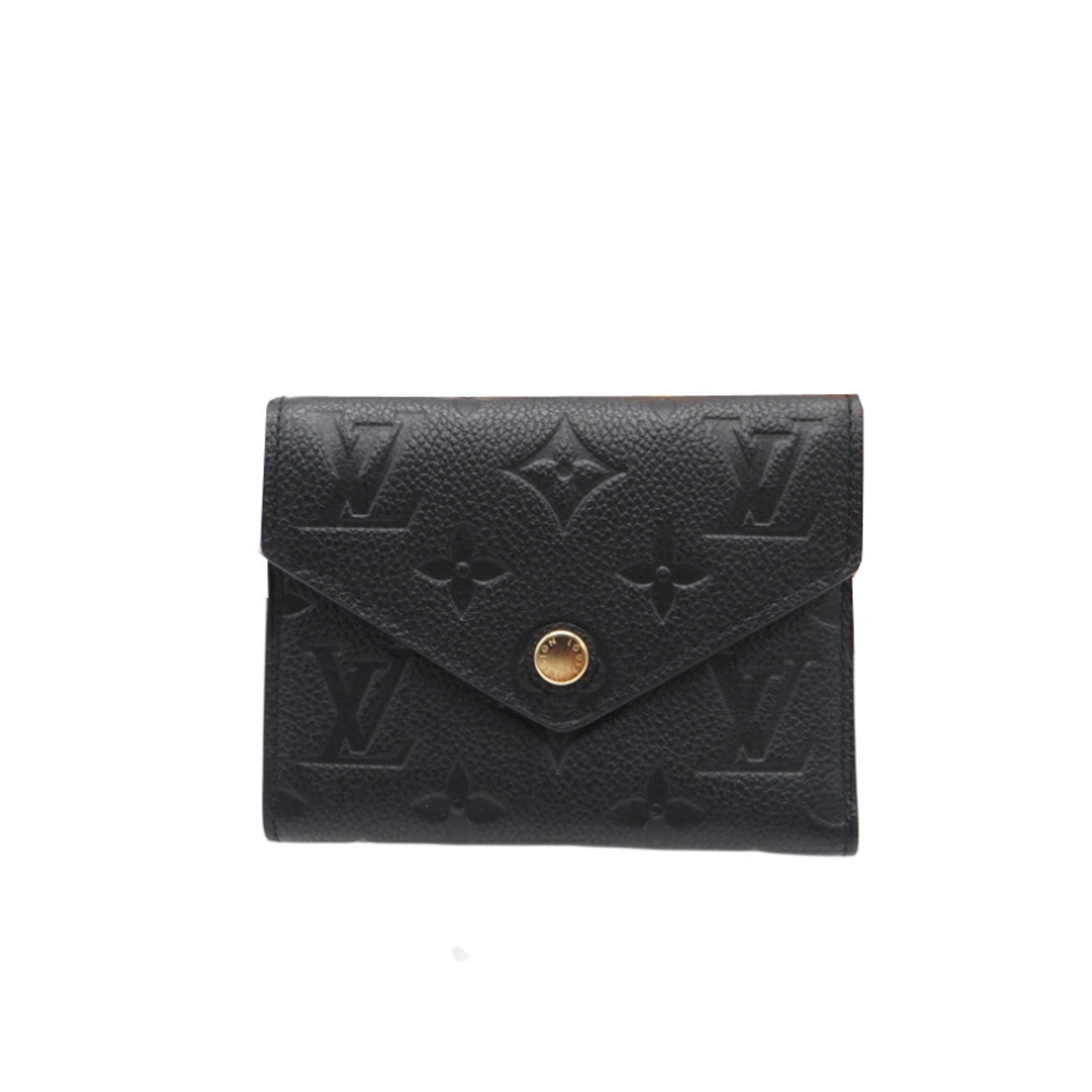 Louis Vuitton Empreinte Black Leather Wallet (Tri-Fold) (Pre-Owned)
