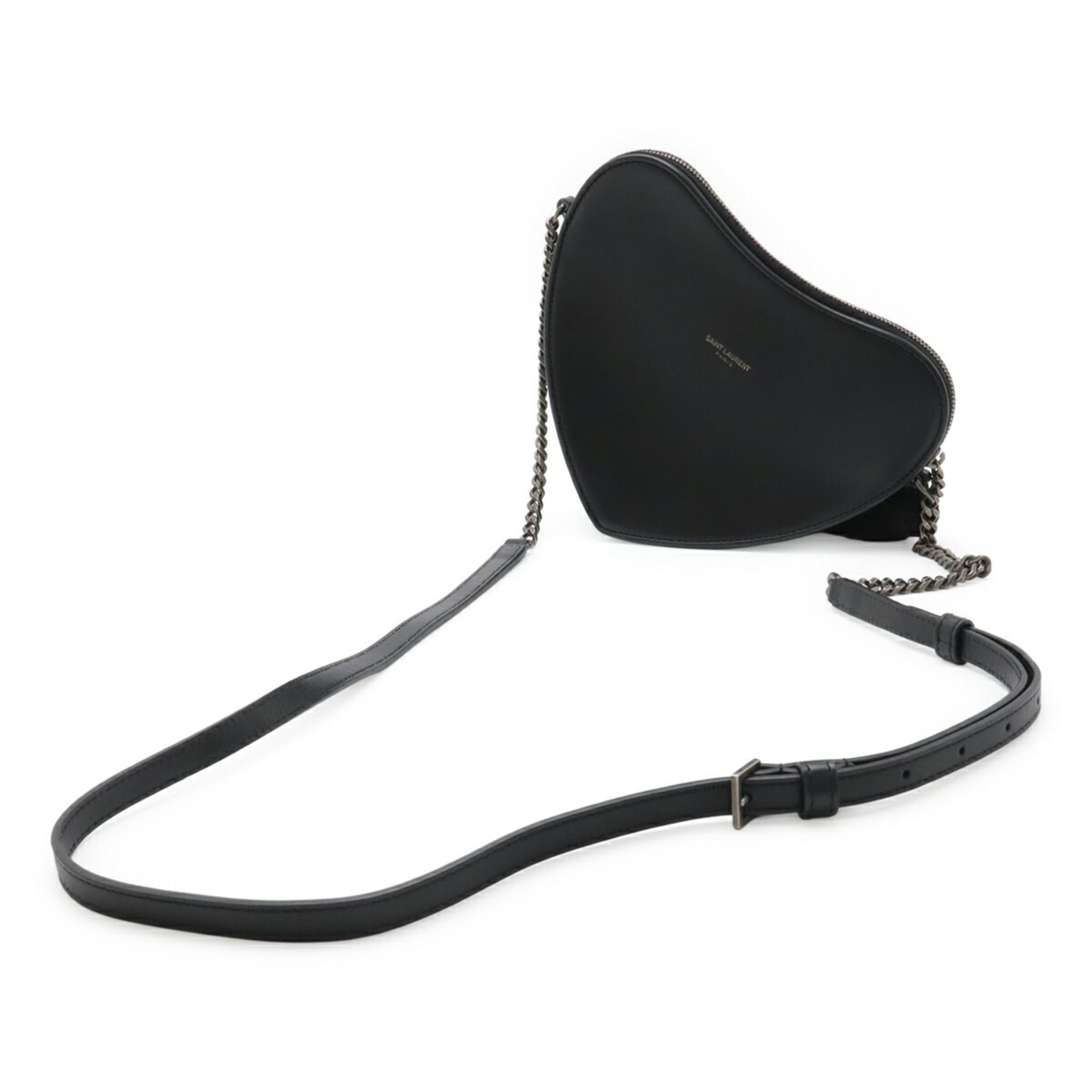 Yves Saint Laurent Black Leather Pochette Shoulder Bag (Pre-Owned)