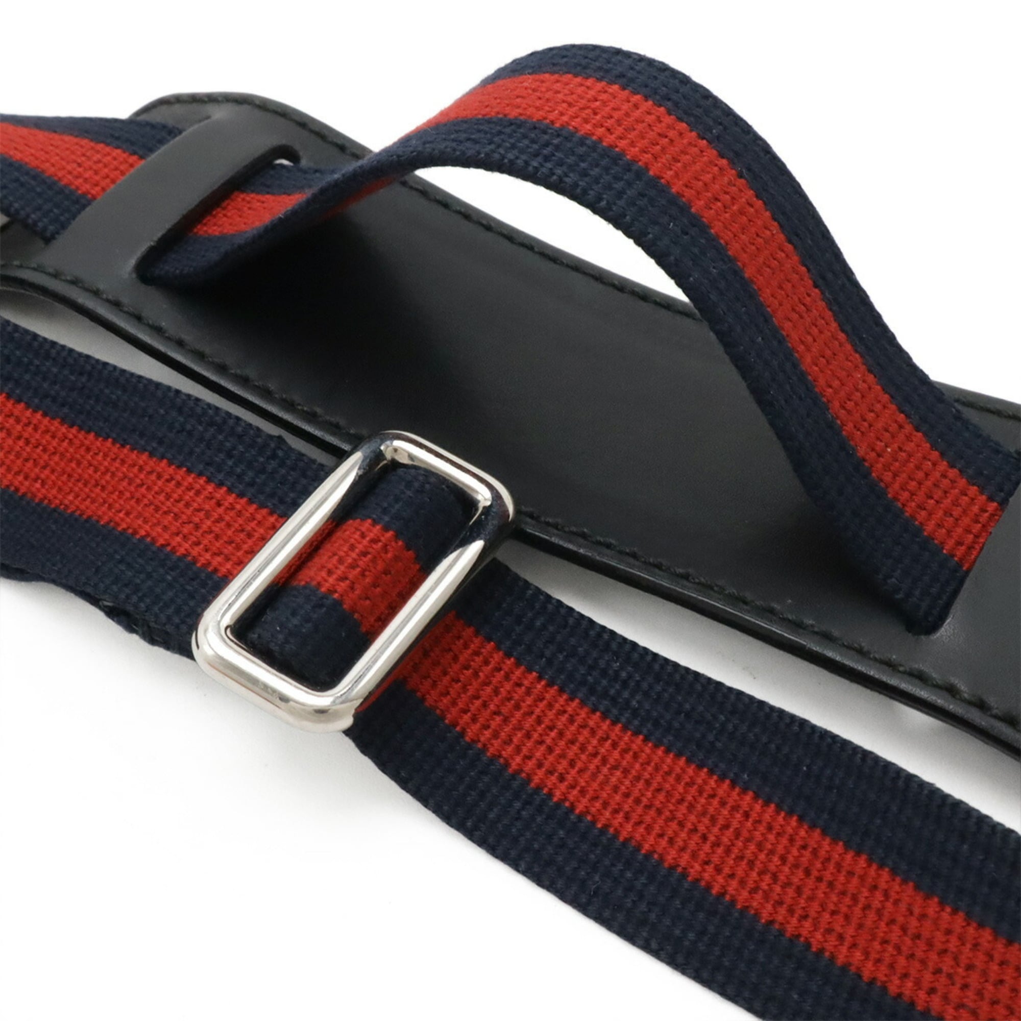 Gucci Black Dark Gray Navy Red Color Gg Supreme Canvas Pvc Coated Canvas Leather Messenger Bag Pochette Shoulder Bag (Pre-Owned)