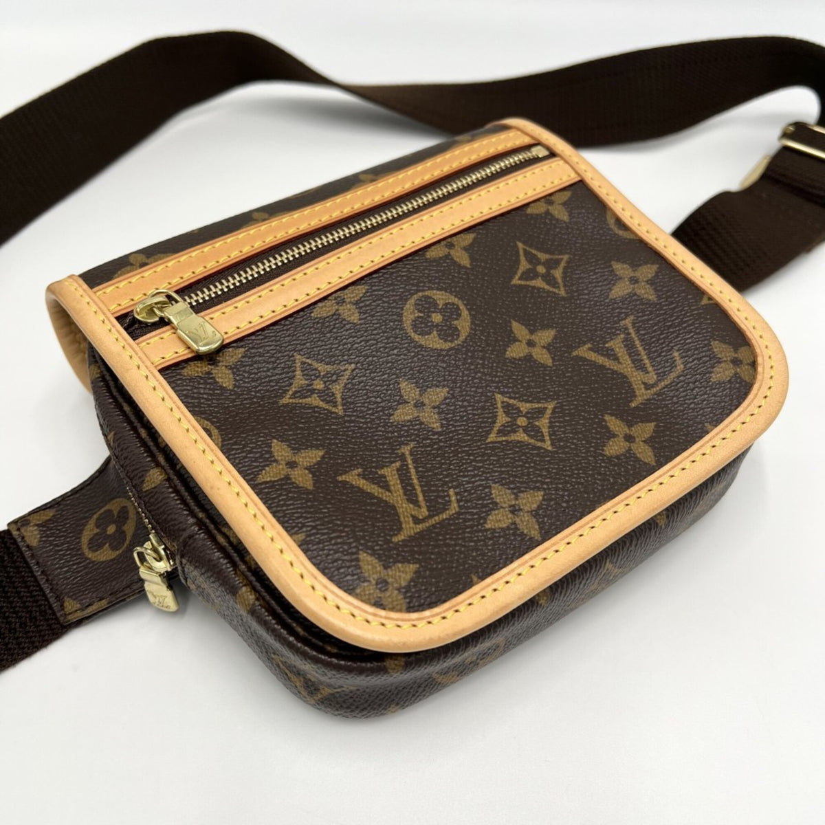 Louis Vuitton Brown Monogram Fanny Pack Pouch Sling Bag (Pre-Owned)