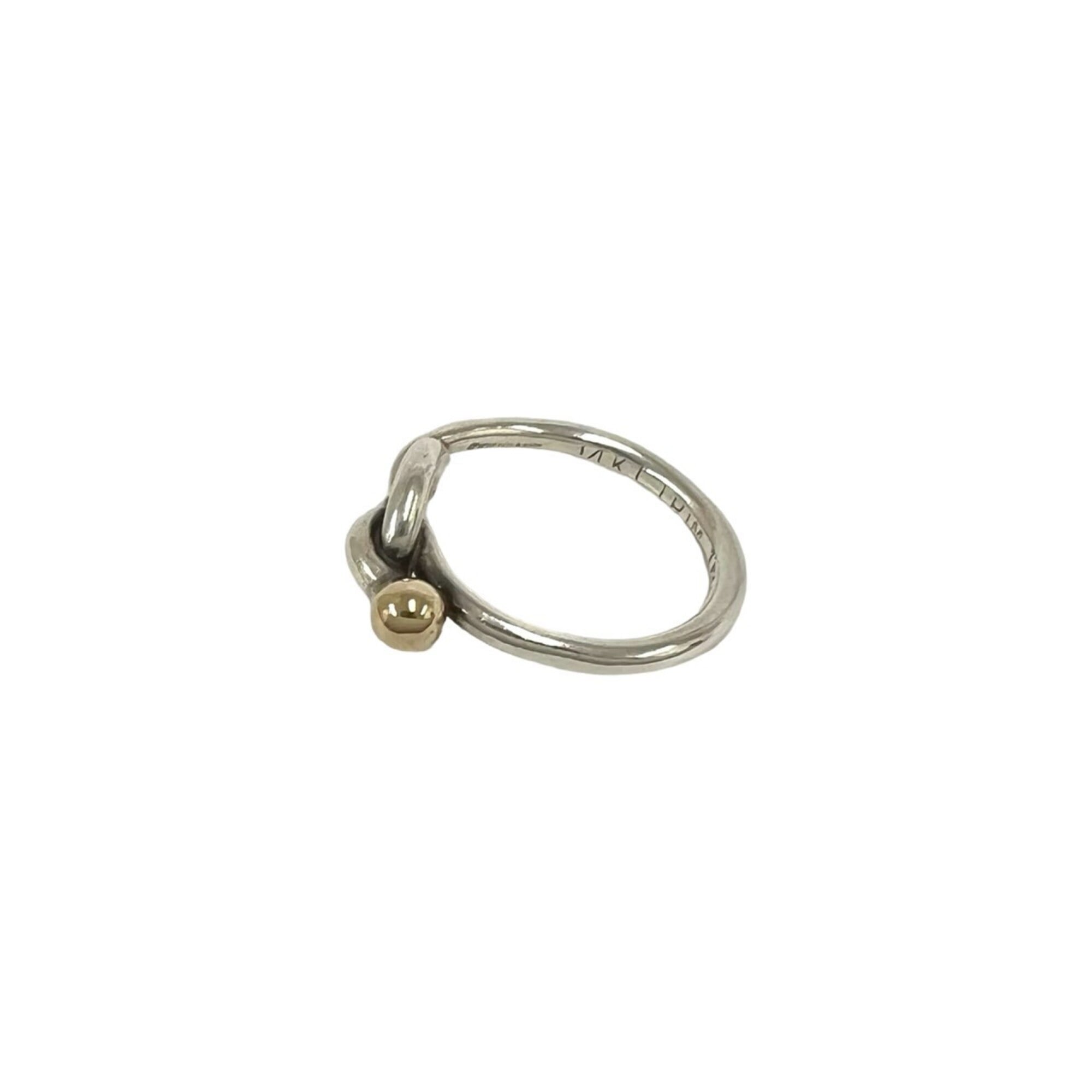 Tiffany Gold Silver Silver 925 Band Ring (Pre-Owned)