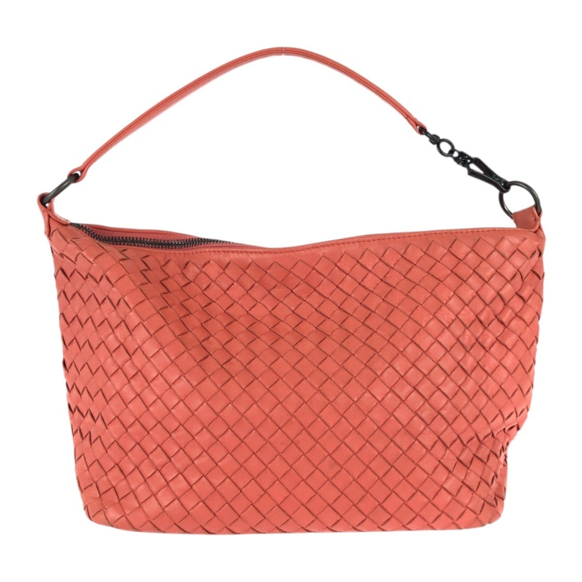 Bottega Veneta Salmon Pink Intrecciato Handbag Shoulder Bag (Pre-Owned)