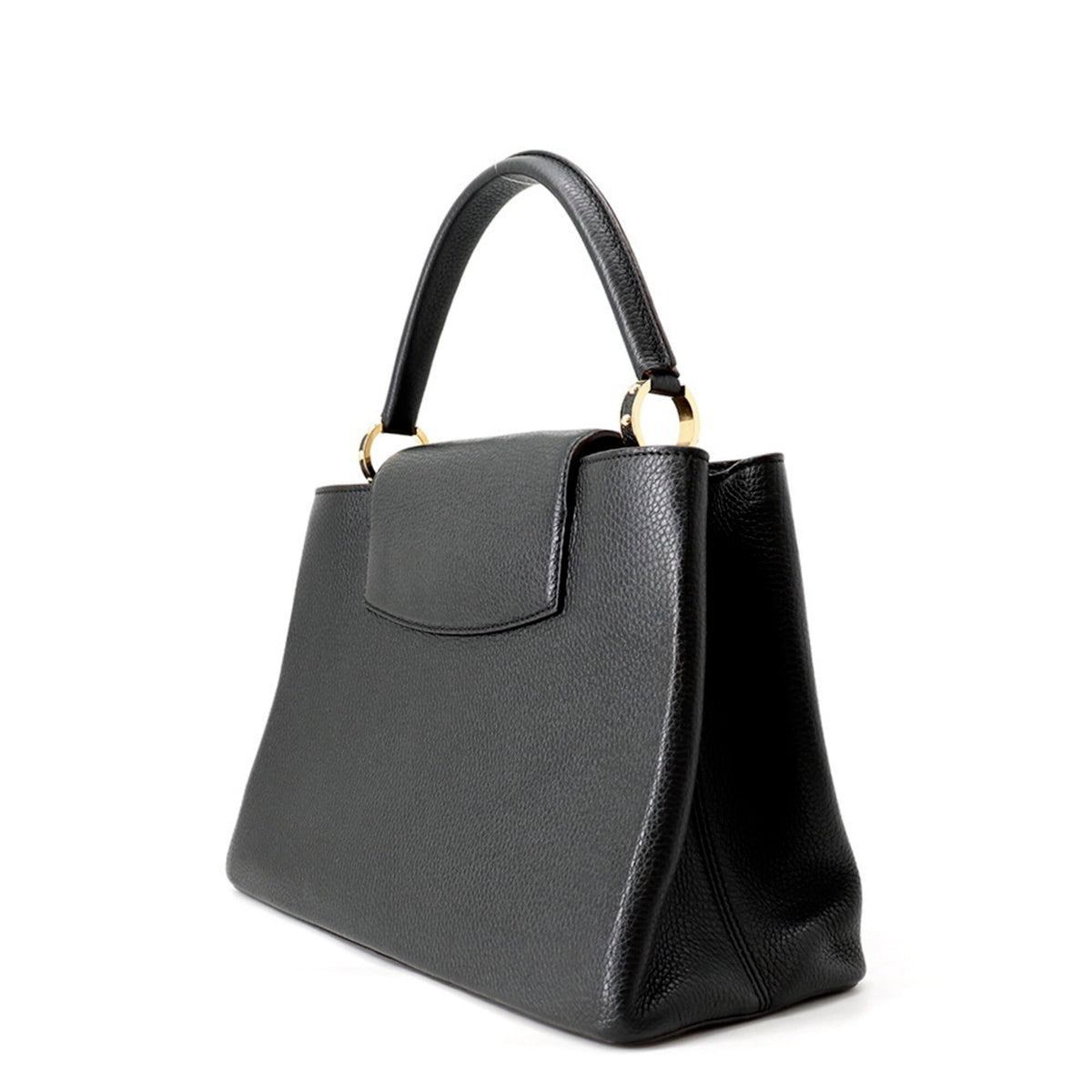 Louis Vuitton Noir Leather Handbag (Pre-Owned)