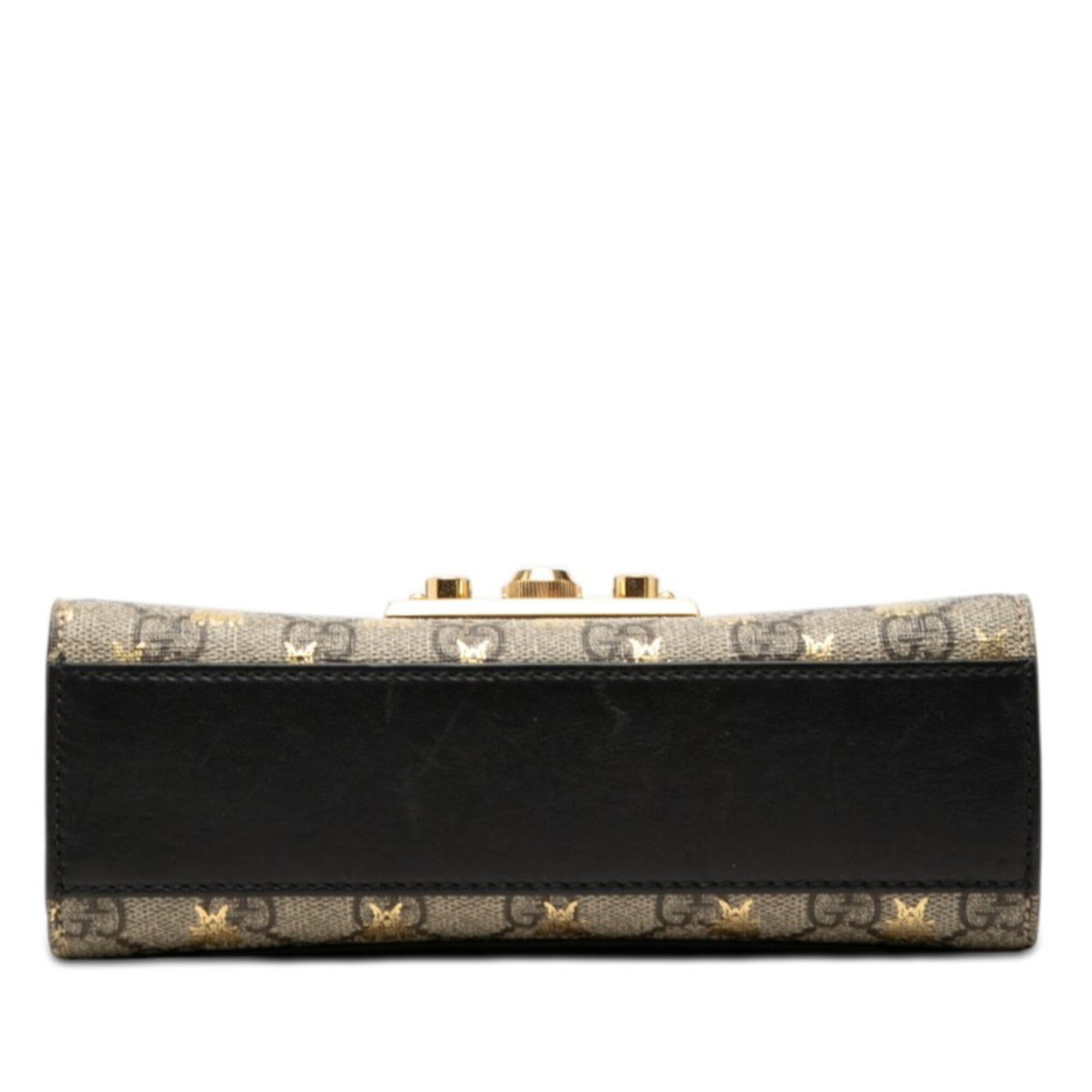 Gucci Beige Black Pvc Leather Shoulder Bag (Pre-Owned)