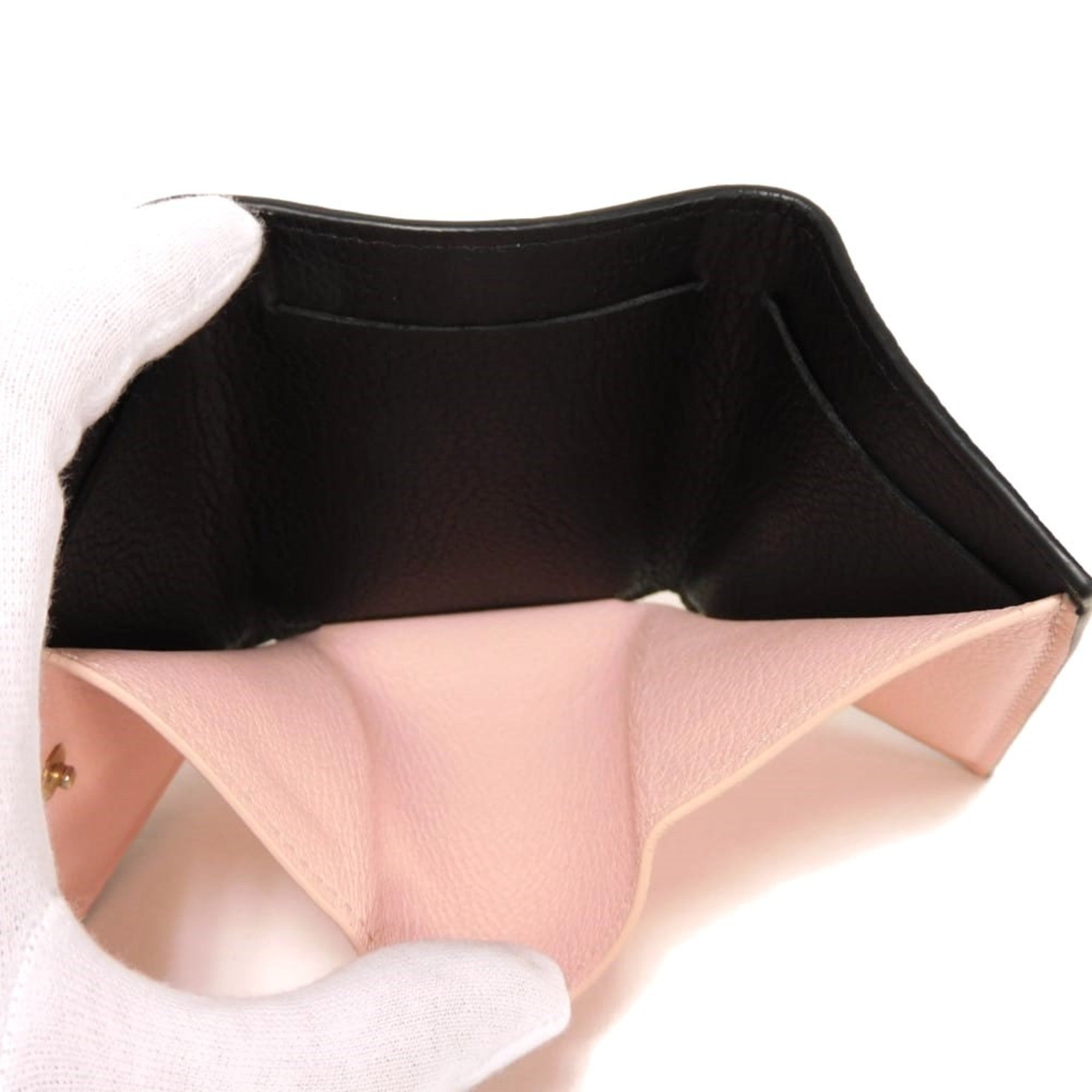 Louis Vuitton Noir Rose Tricolor Leather Wallet (Tri-Fold) (Pre-Owned)