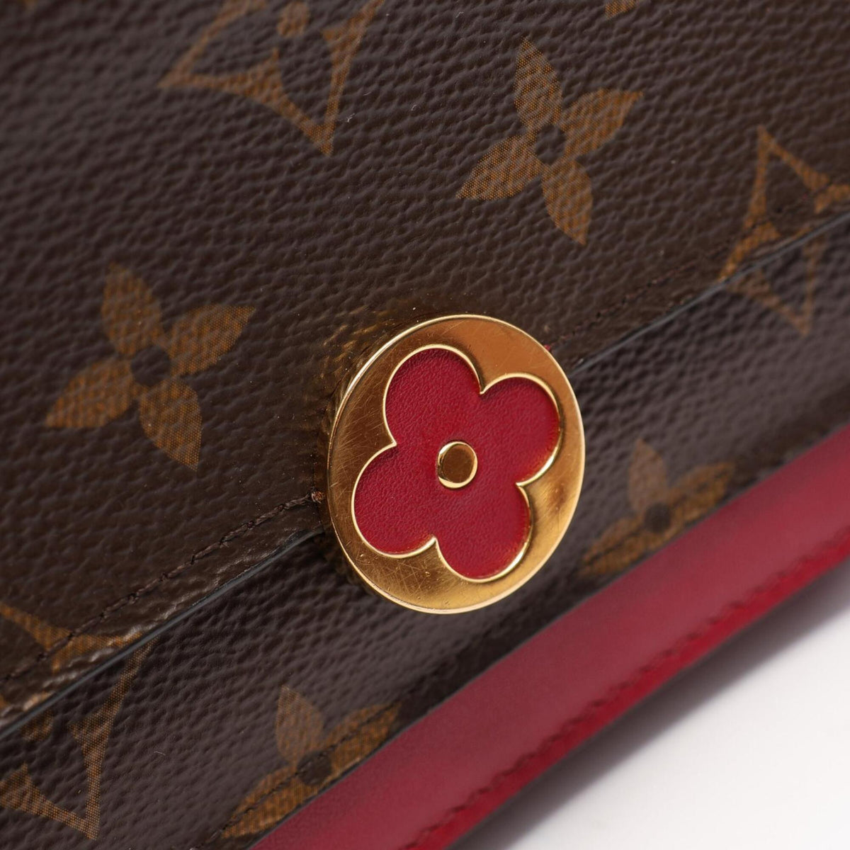 Louis Vuitton Brown Fuchsia Pink Pvc Coated Canvas Leather Handbag Shoulder Bag (Pre-Owned)