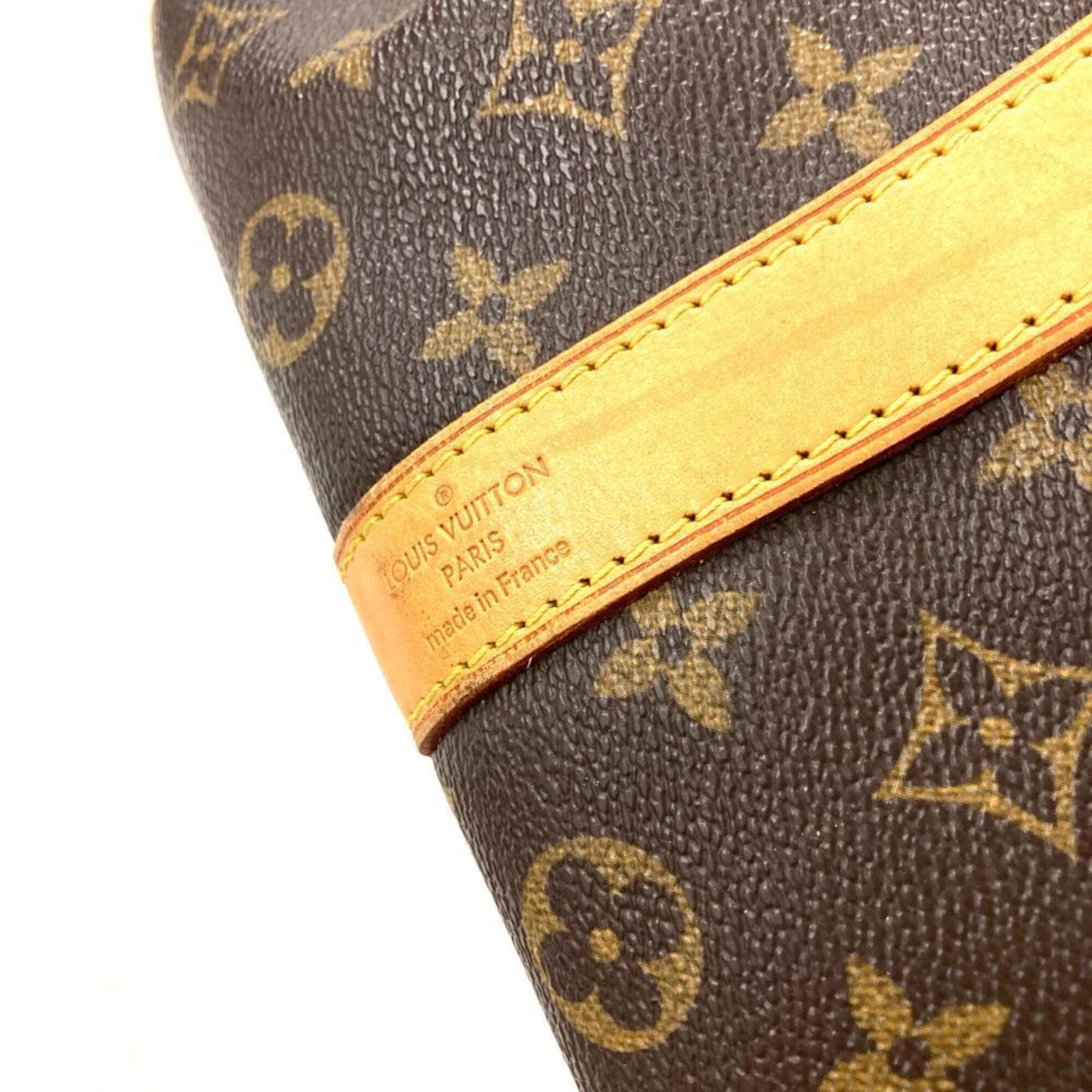 Louis Vuitton Brown Monogram Canvas Leather Boston Bag (Pre-Owned)
