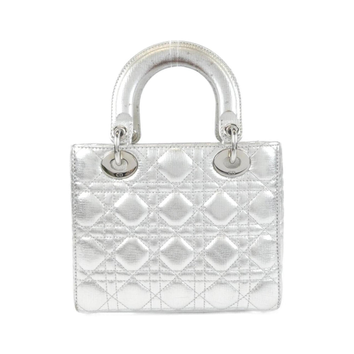 Christian Dior Silver Leather Handbag (Pre-Owned)
