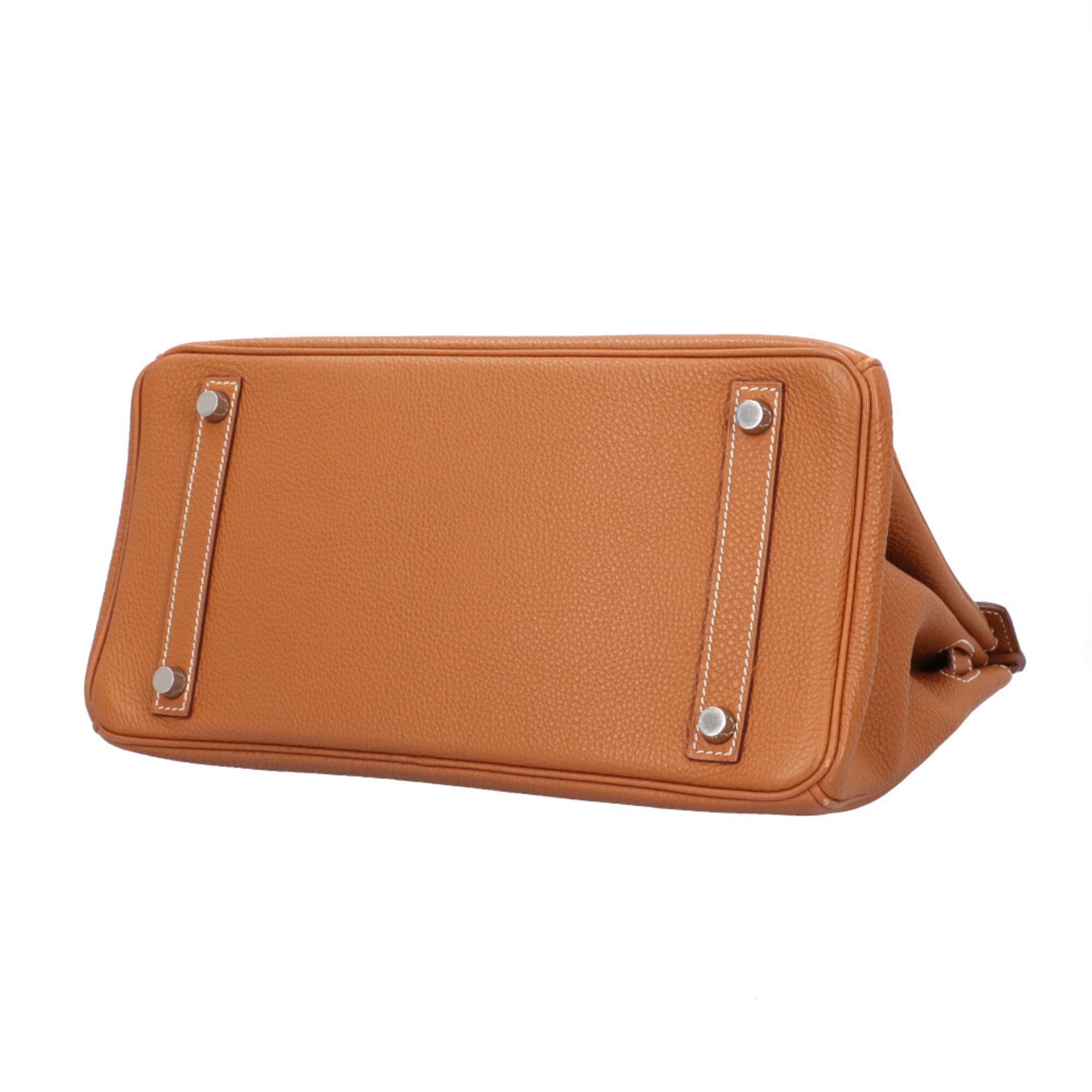 Hermes Brown Gold Togo Leather Handbag (Pre-Owned)
