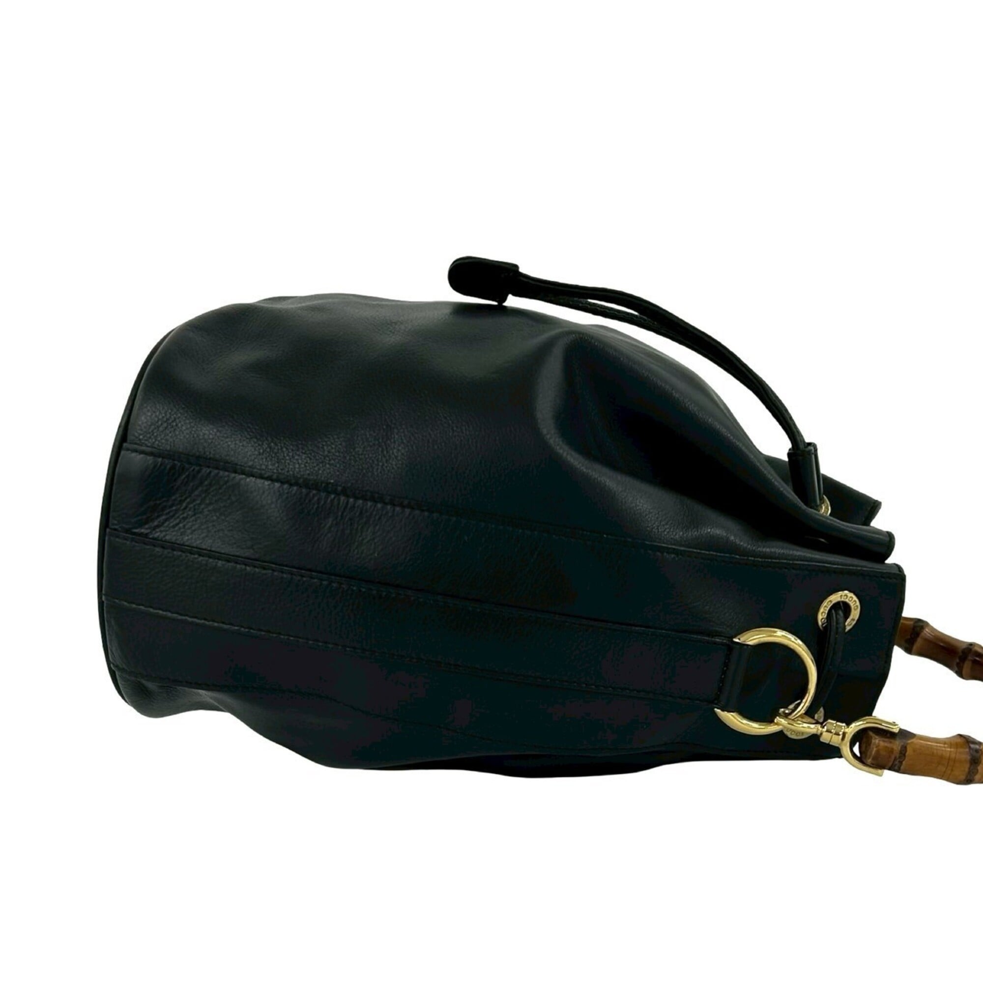 Gucci Black Leather Handbag Shoulder Bag (Pre-Owned)