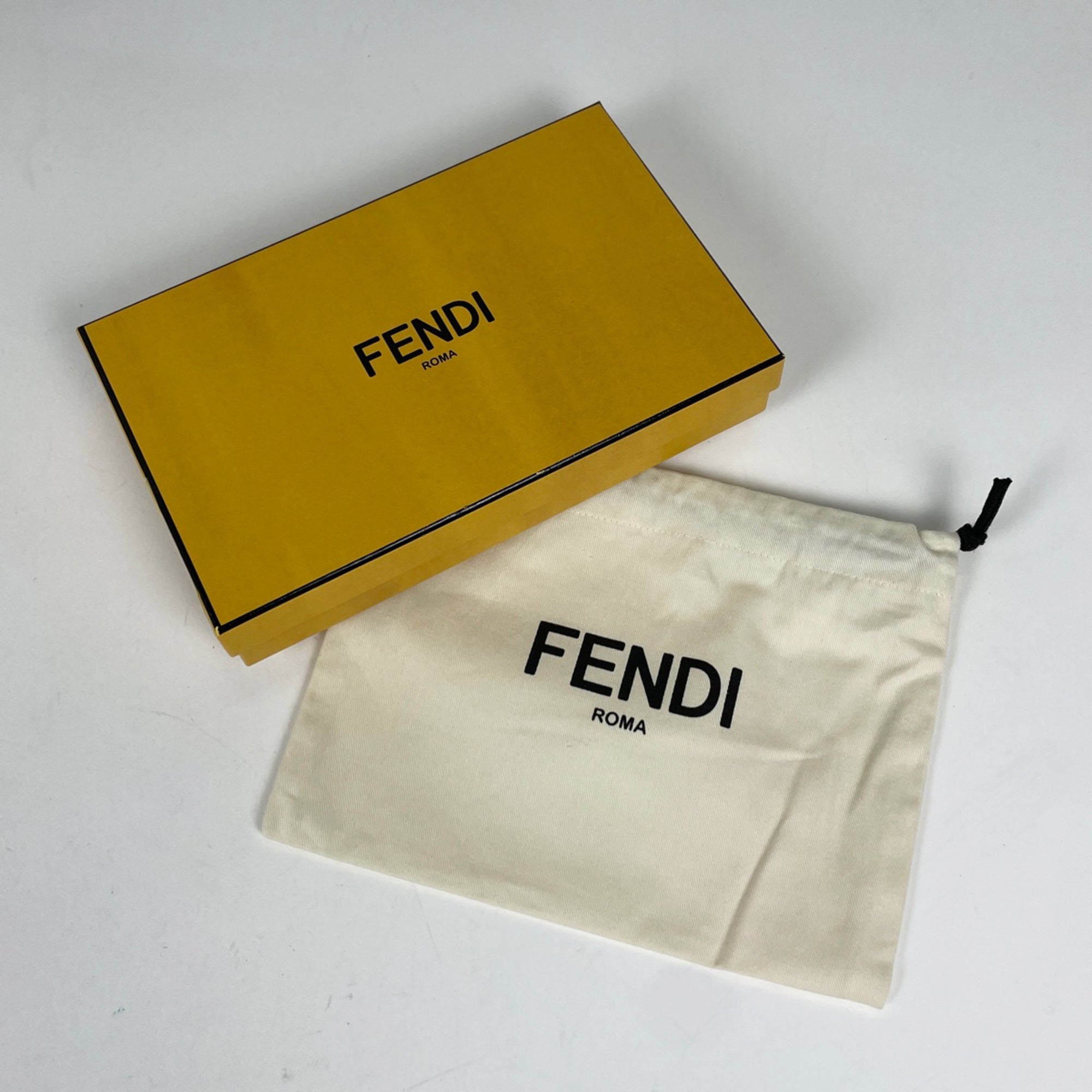 Fendi Brown Pink White Leather Long Wallet (Bi-Fold) (Pre-Owned)