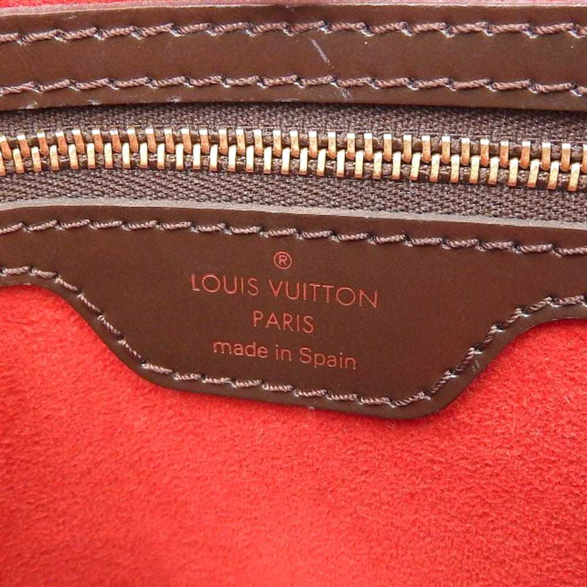 Louis Vuitton Damier Canvas Ebene Pvc Handbag Tote Bag (Pre-Owned)
