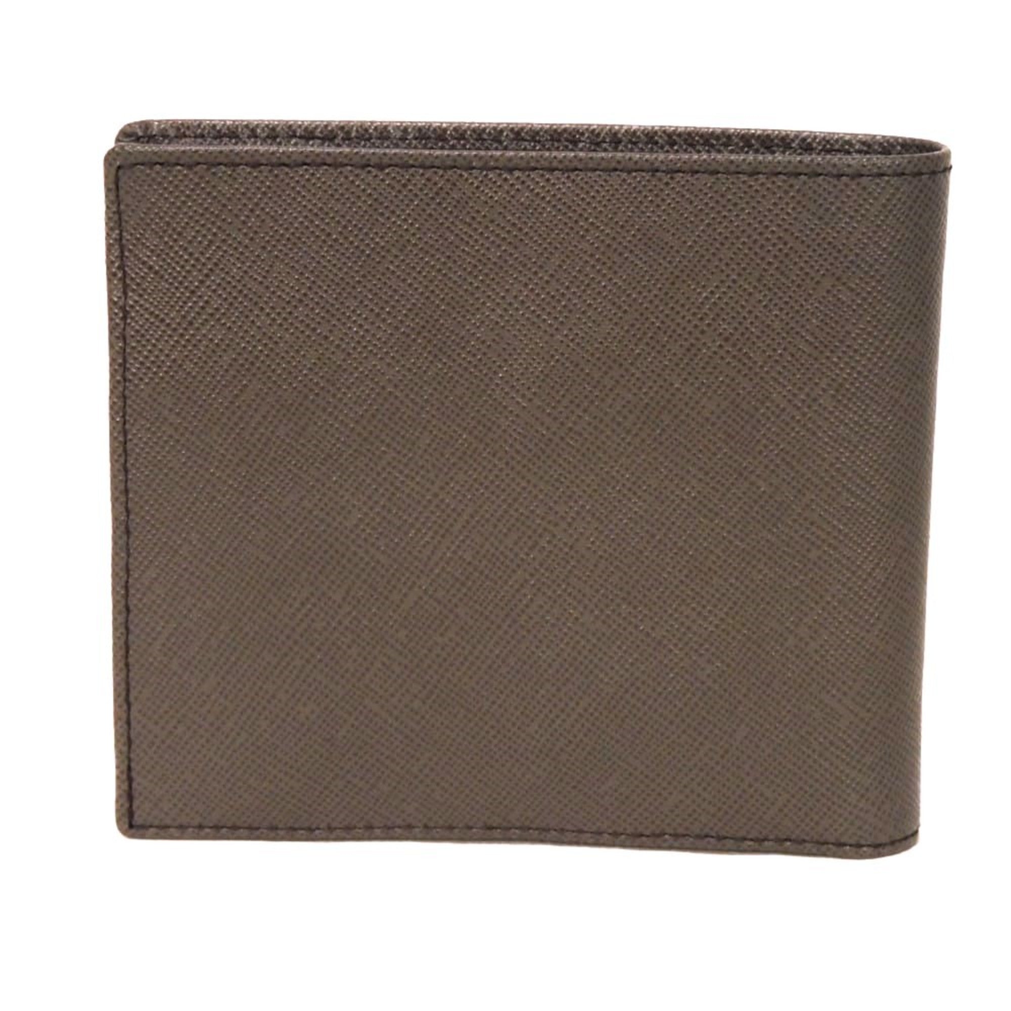 Prada Saffiano Brown Saffiano Wallet (Bi-Fold) (Pre-Owned)
