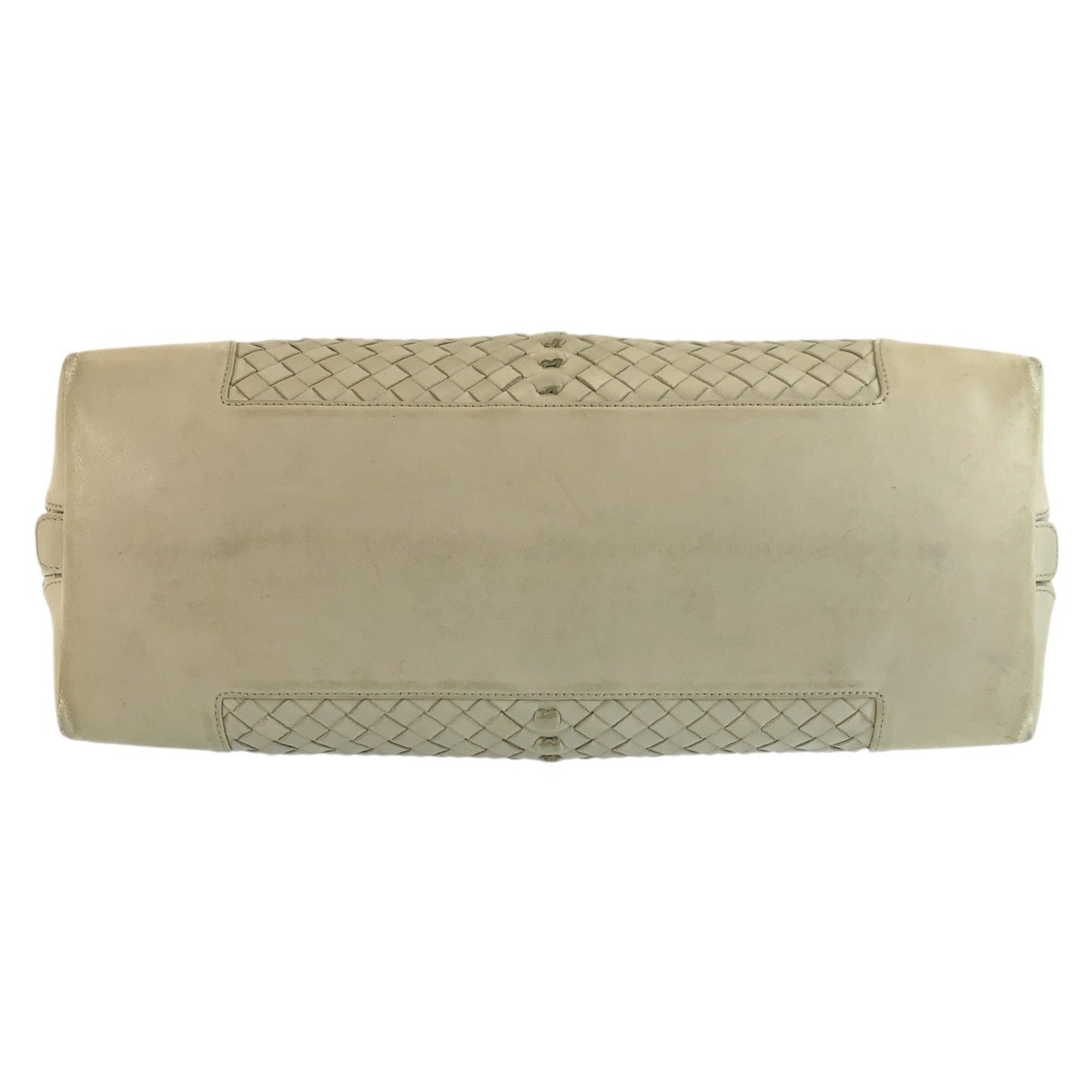 Bottega Veneta Ivory Intrecciato Handbag Shoulder Bag (Pre-Owned)