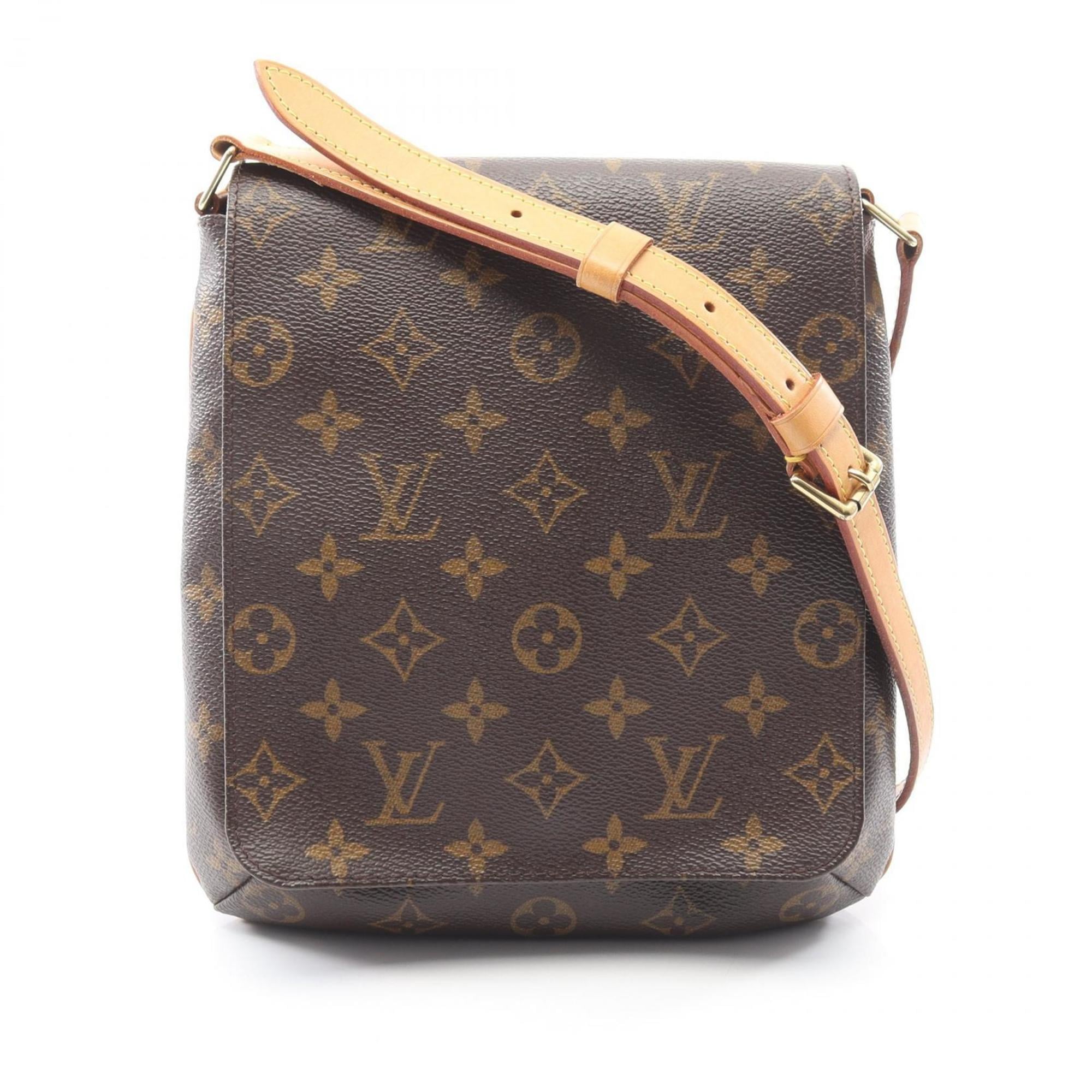 Louis Vuitton Brown Monogram Coated Canvas Leather Handbag Shoulder Bag (Pre-Owned)