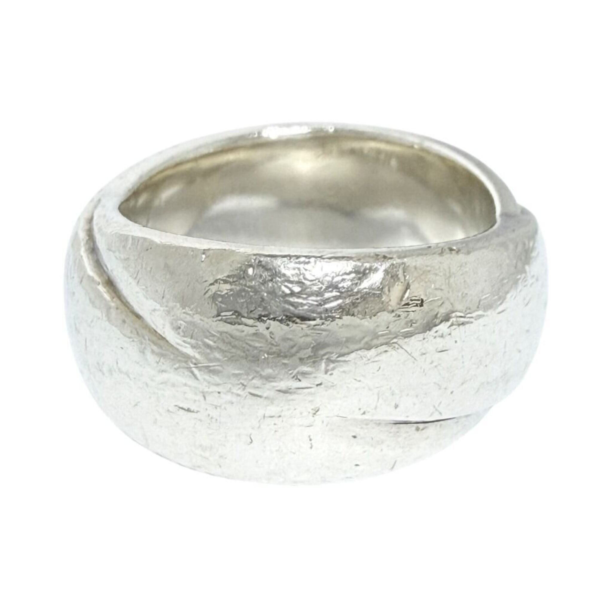 Hermes Silver Silver 925 Band Ring (Pre-Owned)