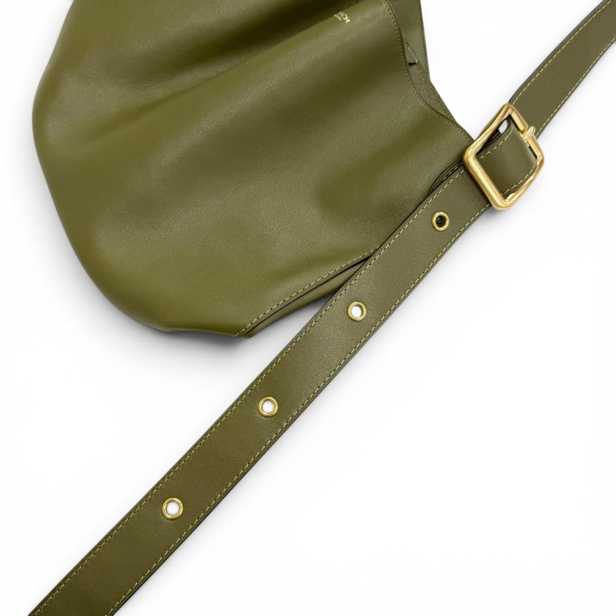 Coach Khaki Leather Pouch Shoulder Bag (Pre-Owned)